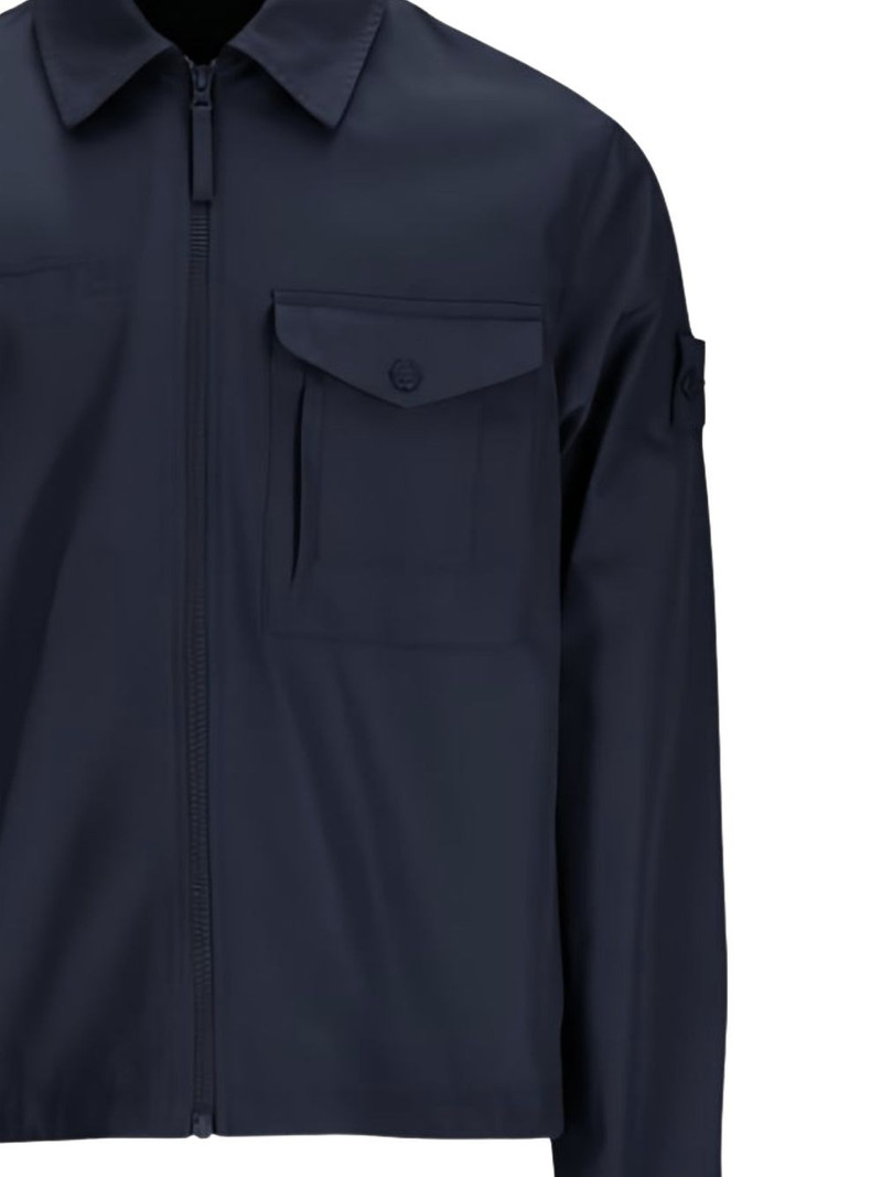 Stone Island logo-patch overshirt outlook
