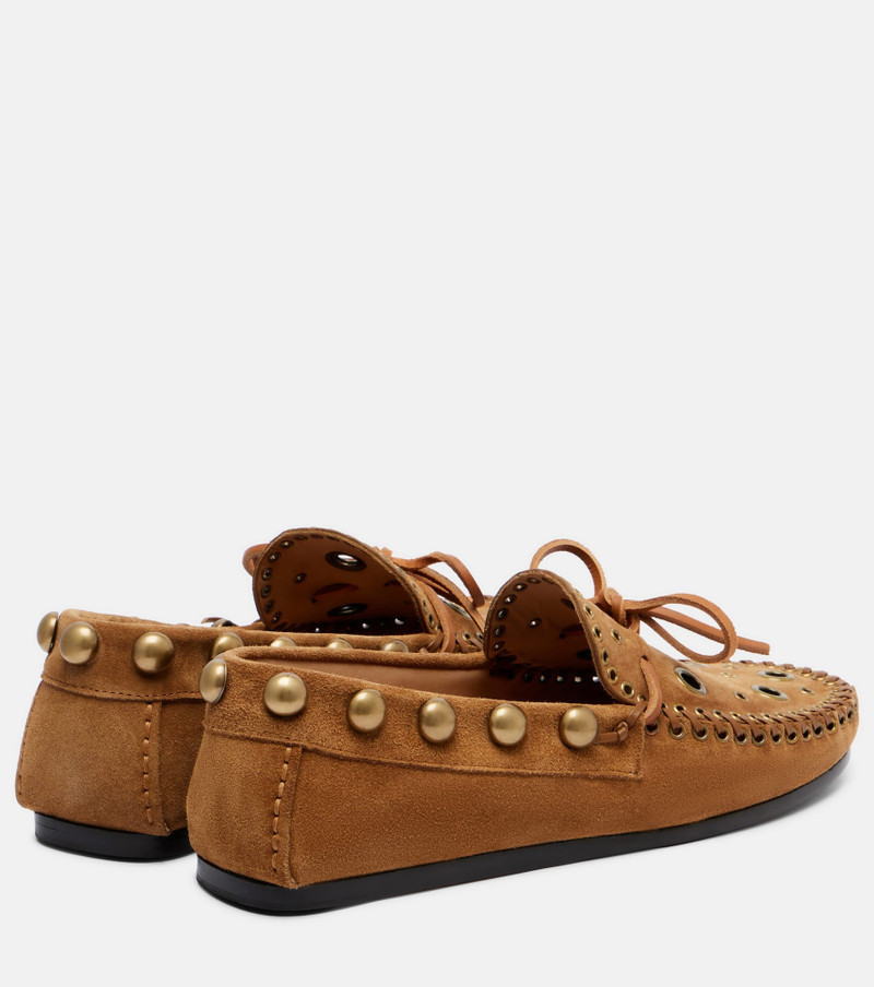 Isabel Marant Fitza studded suede loafers outlook