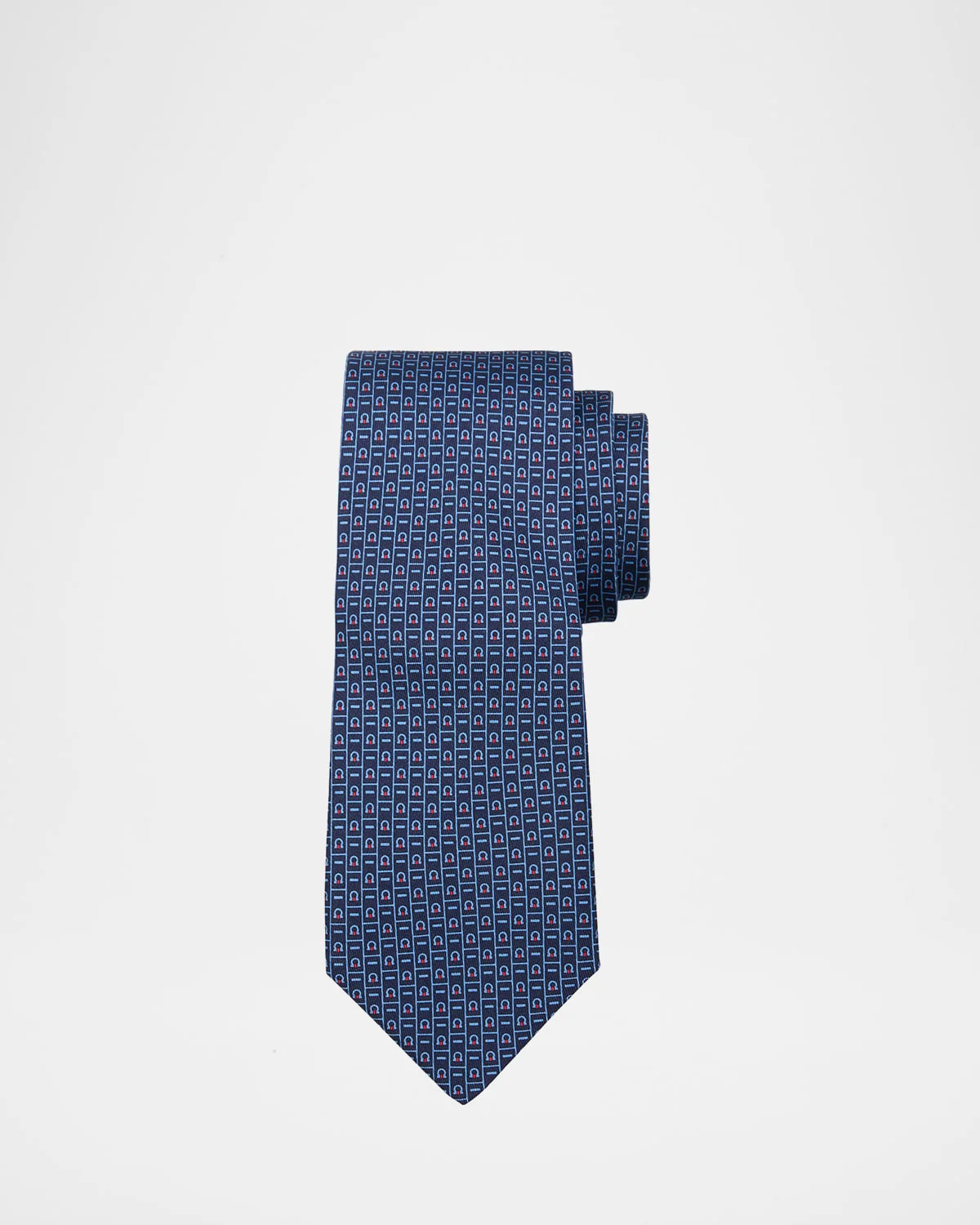 Men's Gancini Monogram-Print Silk Tie - 1
