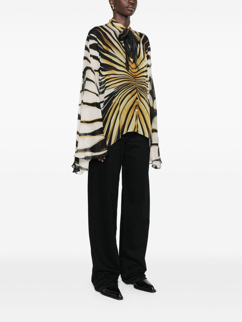abstract-print shirt - 3