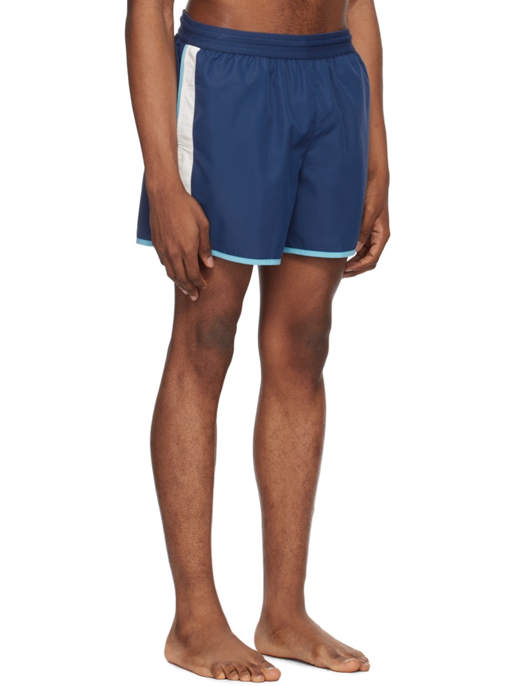 Blue Colorblock Swim Shorts - 2