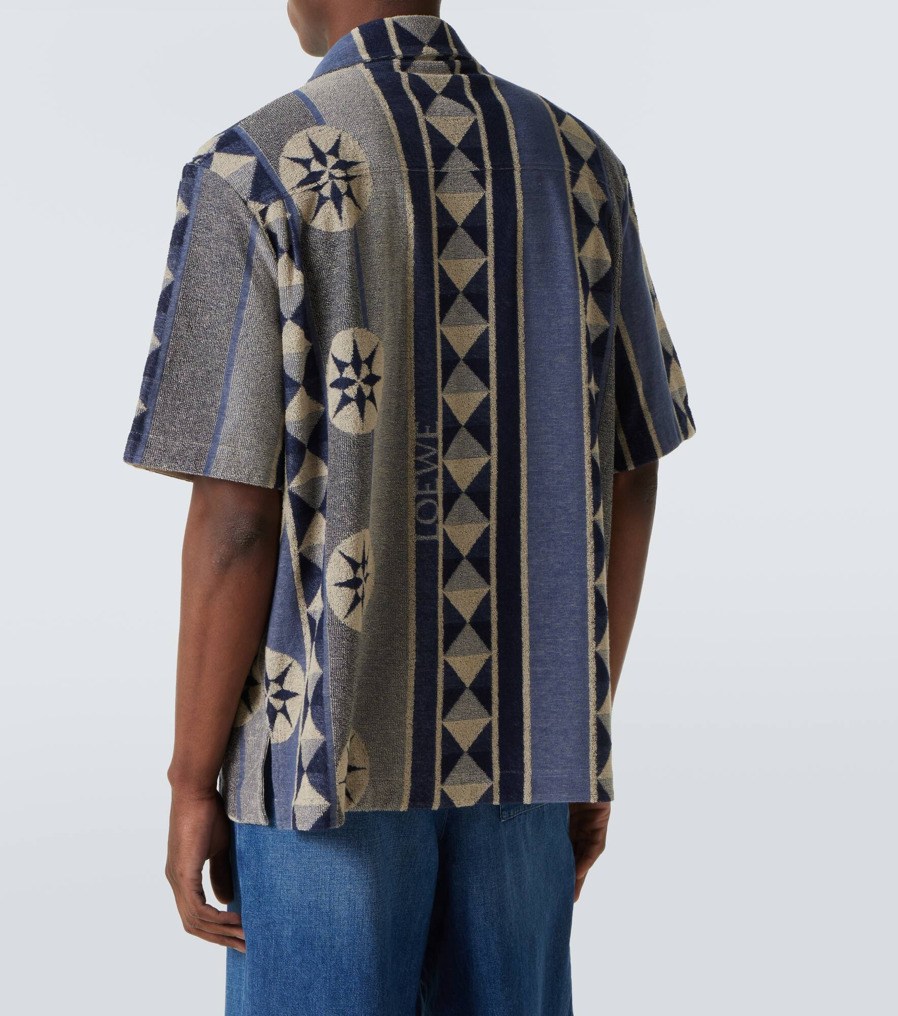 Jacquard terry bowling shirt - 4