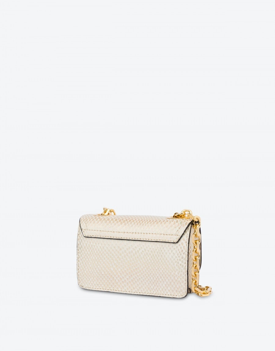 MINI SHOULDER M BAG WITH IRIDESCENT PYTHON PRINT - 2