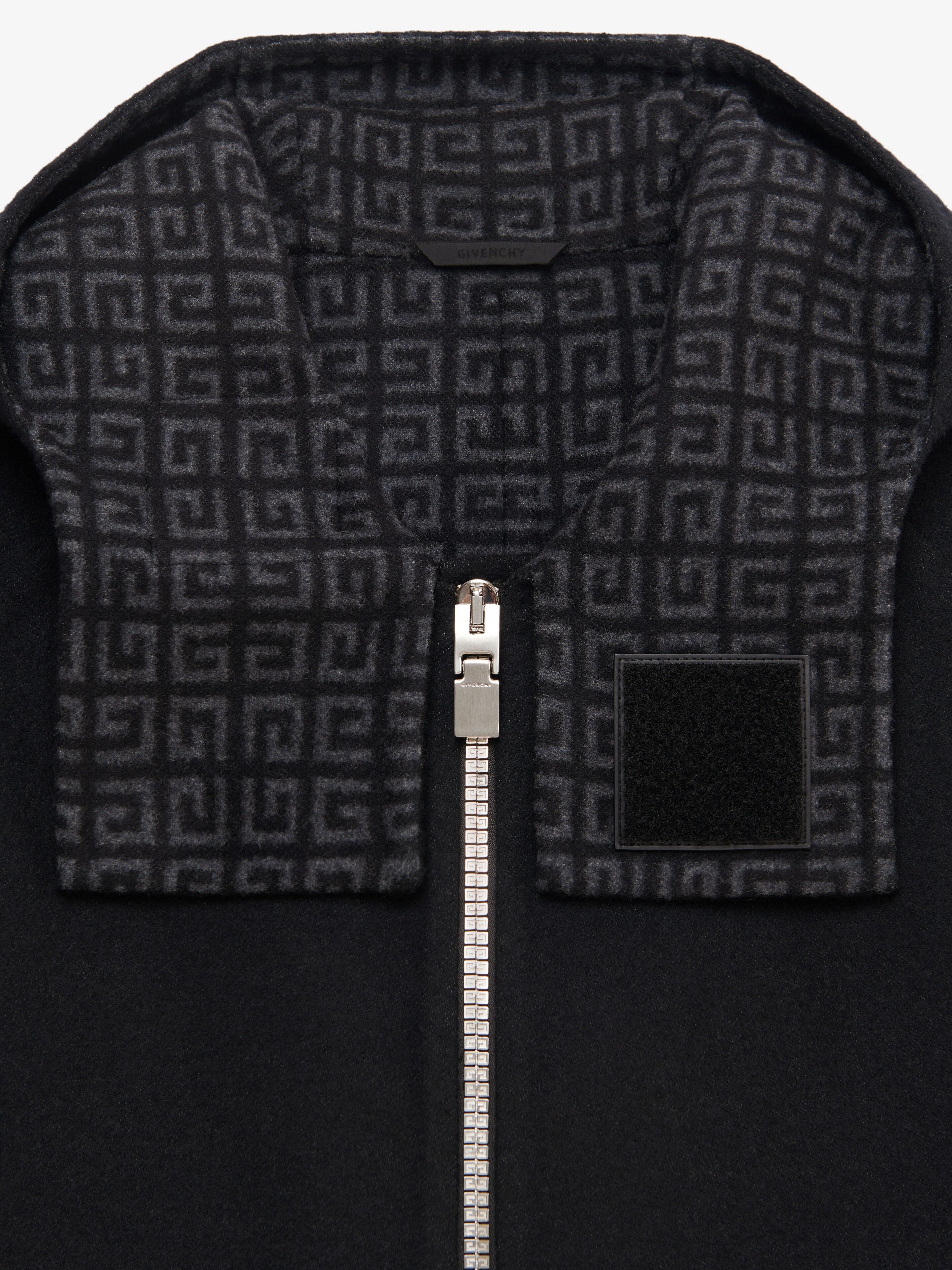 COAT WITH HOOD IN WOOL, CASHMERE AND SILK - 5