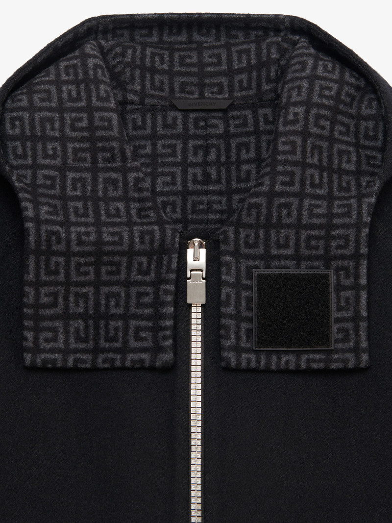 COAT WITH HOOD IN WOOL, CASHMERE AND SILK 5