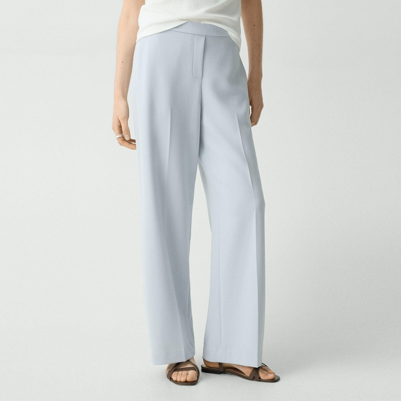 Wide-Leg Pull-On Pant in Admiral Crepe 5