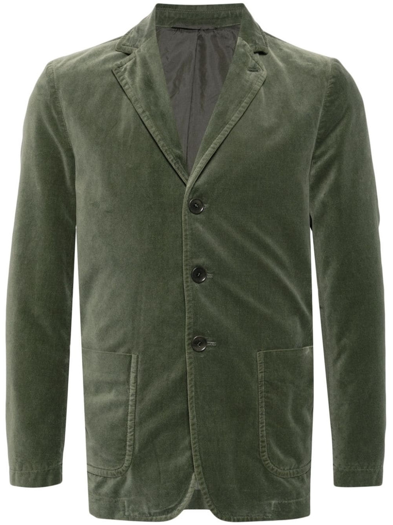 velvet single-breasted blazer 1