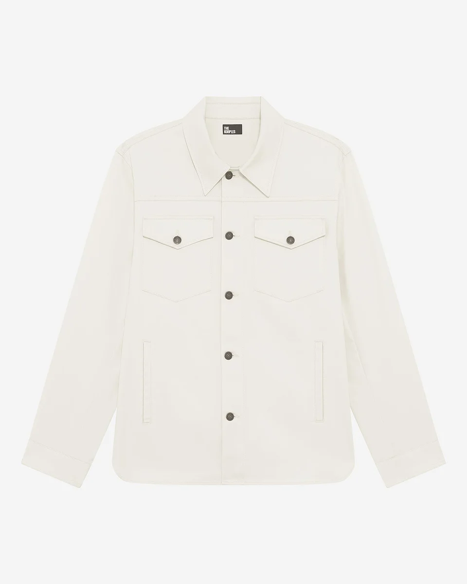 OVERSHIRT WITH PATCH POCKETS IN ECRU - 1