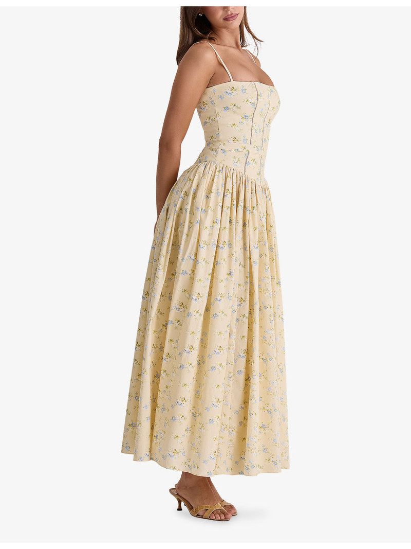 Ysabella Floral-Print Cotton Midi Dress 3