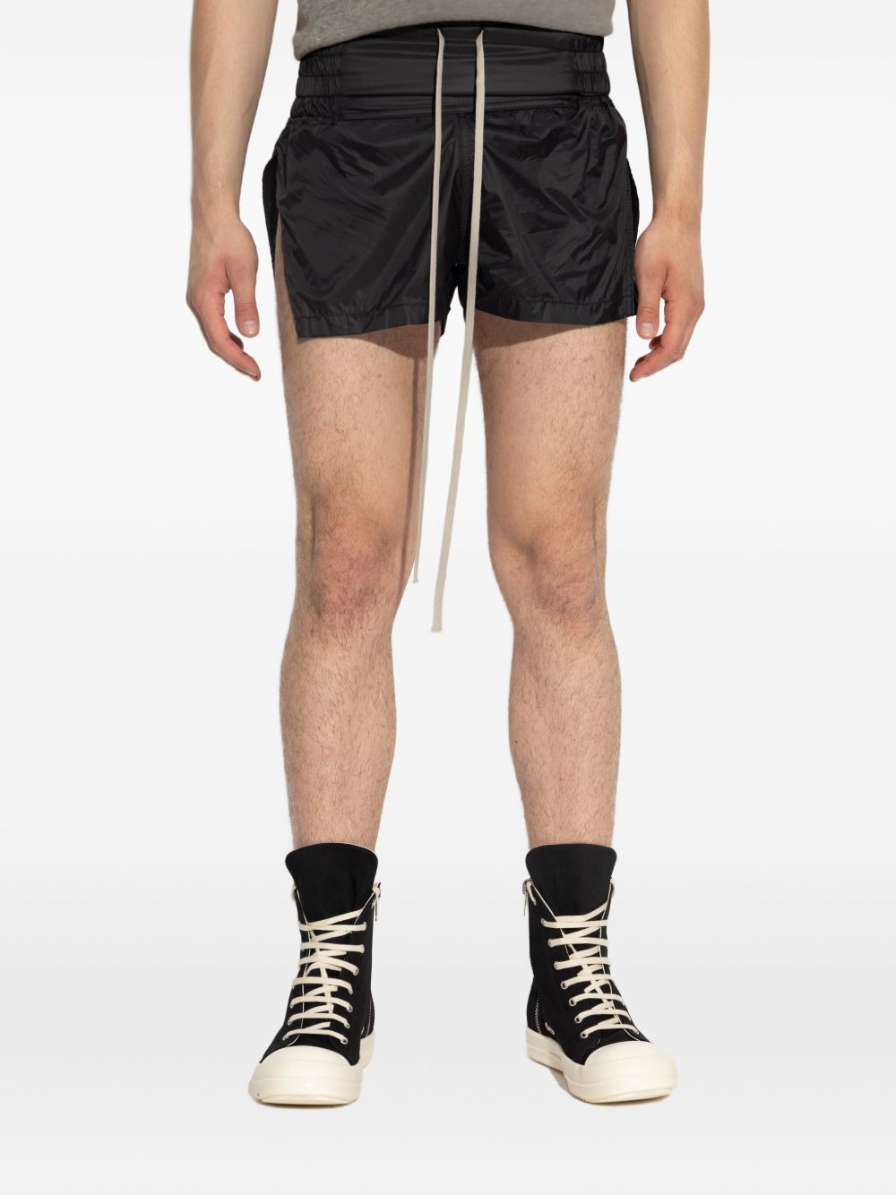 drawstring elastic-waist shorts - 3