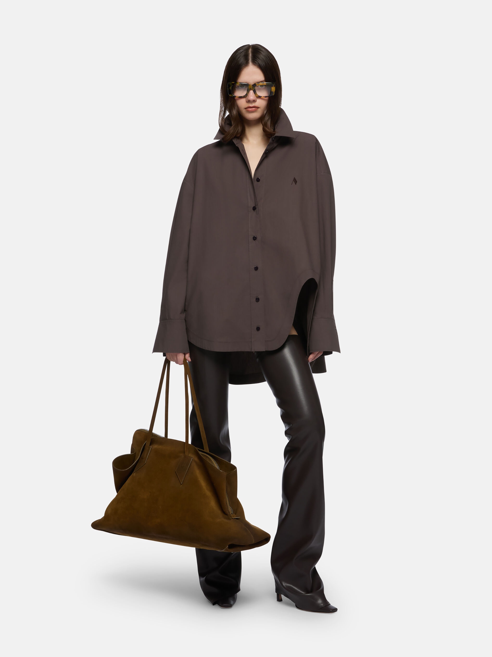 ''DIANA'' DARK BROWN SHIRT - 2