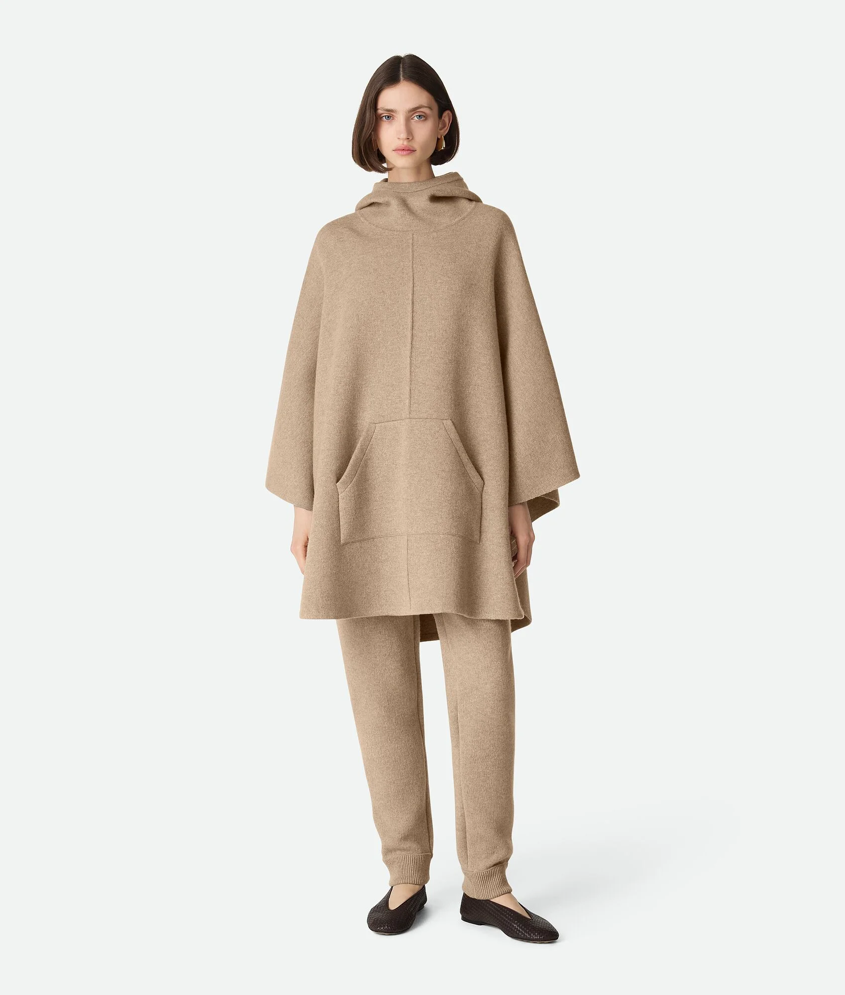 Cashmere Hooded Cape - 1