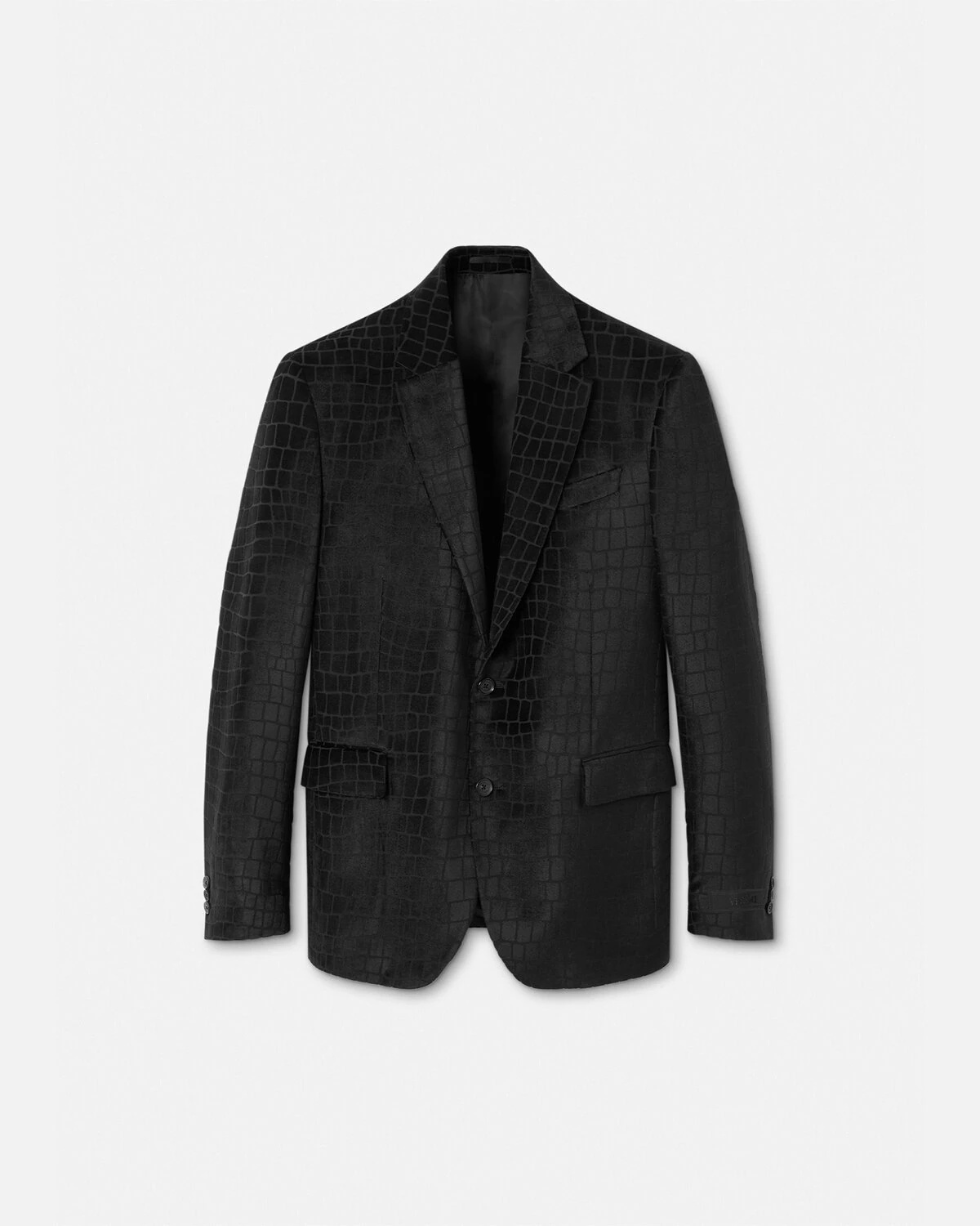 Velvet Devoré Single-Breasted Blazer - 1