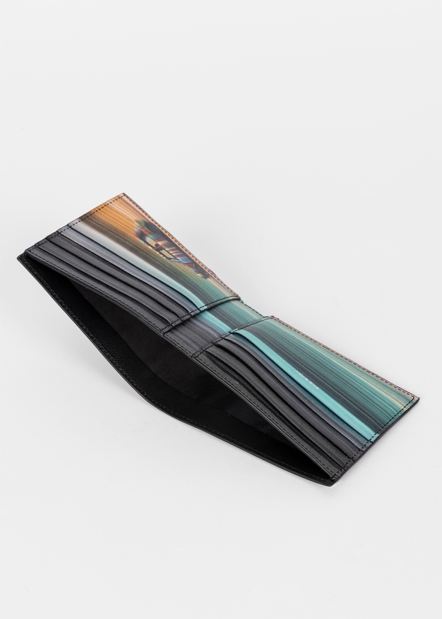 Black 'Mini Blur' Interior Billfold Wallet - 4