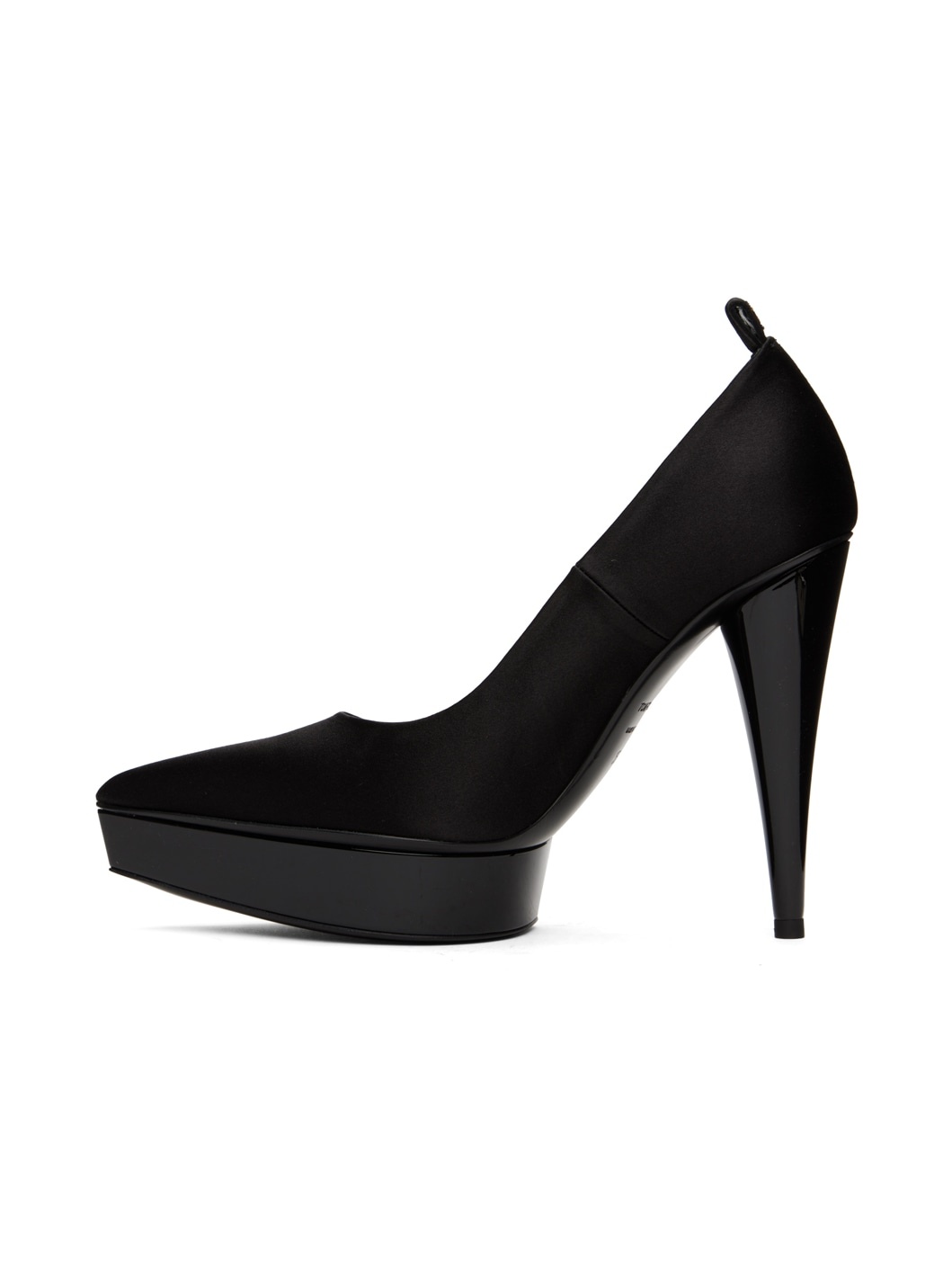 Black Satin Heels - 3