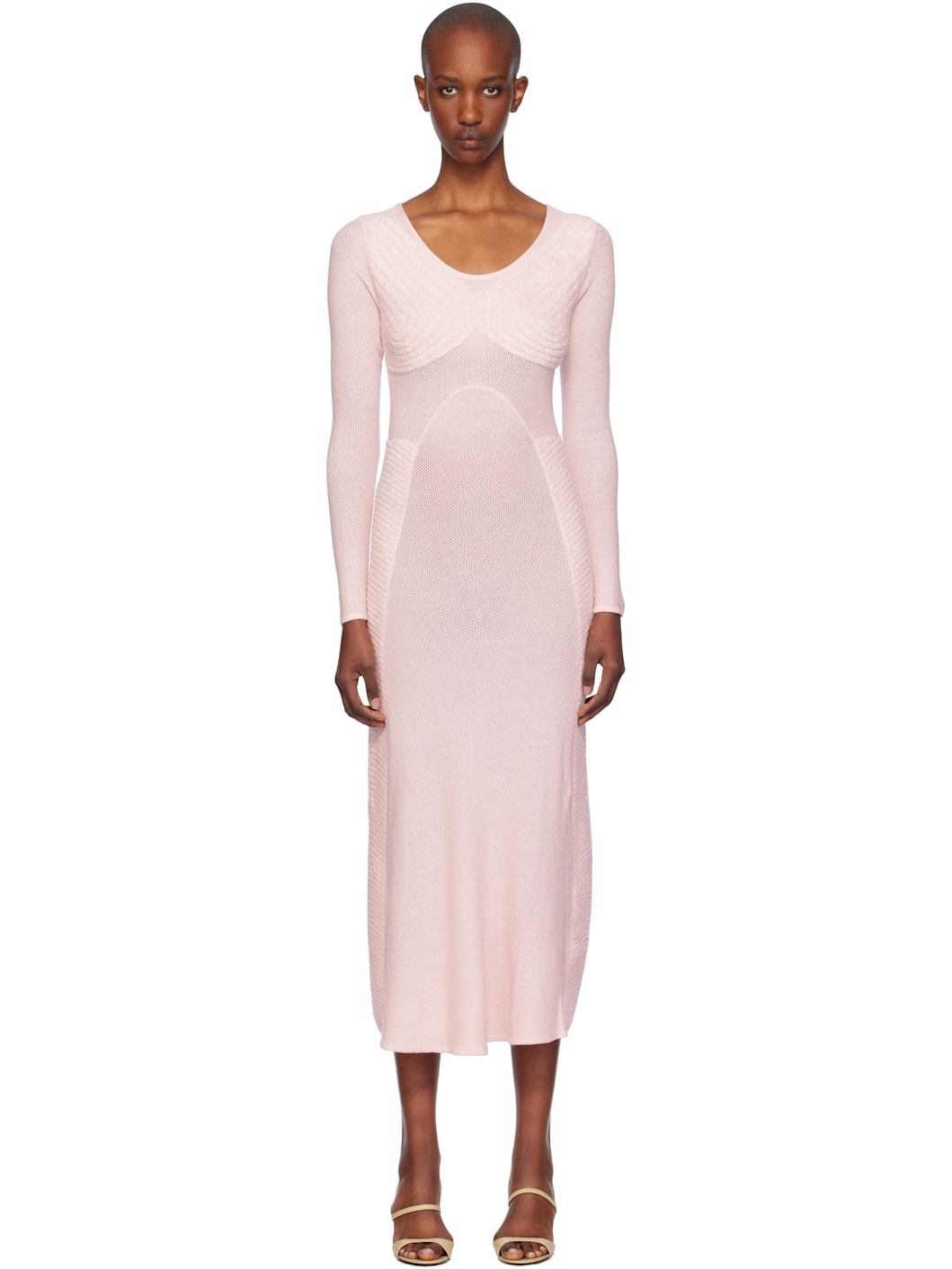 Pink Sweetheart Long Sleeve Maxi Dress - 1