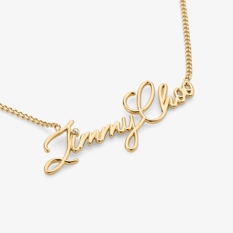 Logo Script Necklace
Gold Finish Script Necklace 3