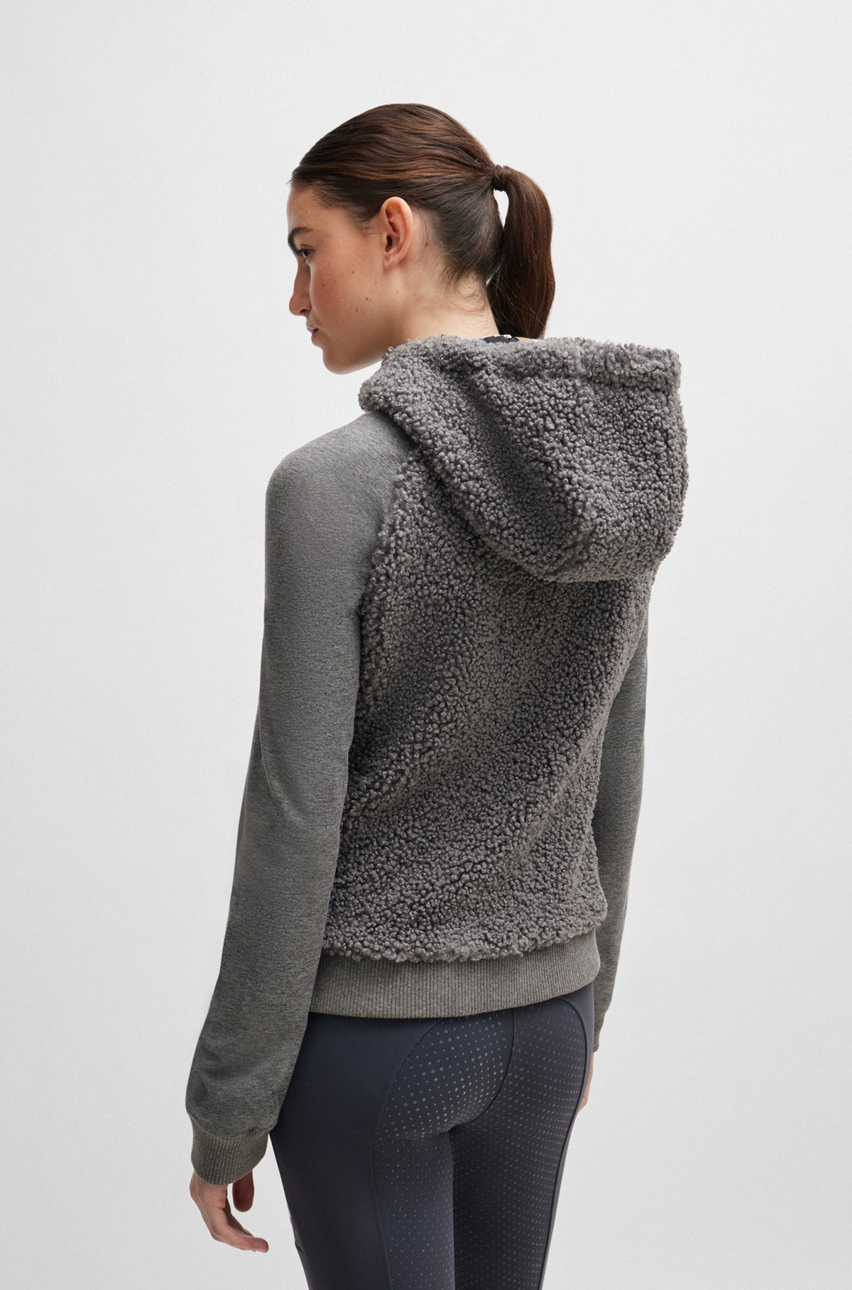 EQUESTRIAN HYBRID HOODIE WITH TEDDY BODY AND HOOD - 4