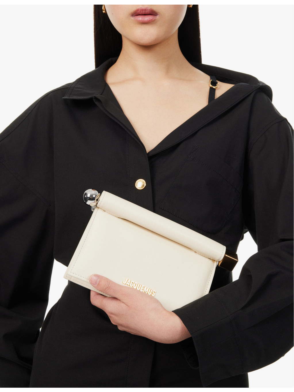 La Petite Pochette Rond leather clutch bag - 2