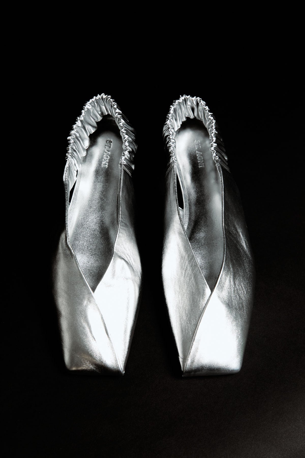 Envelope Sling Back Flat - Silver - 3