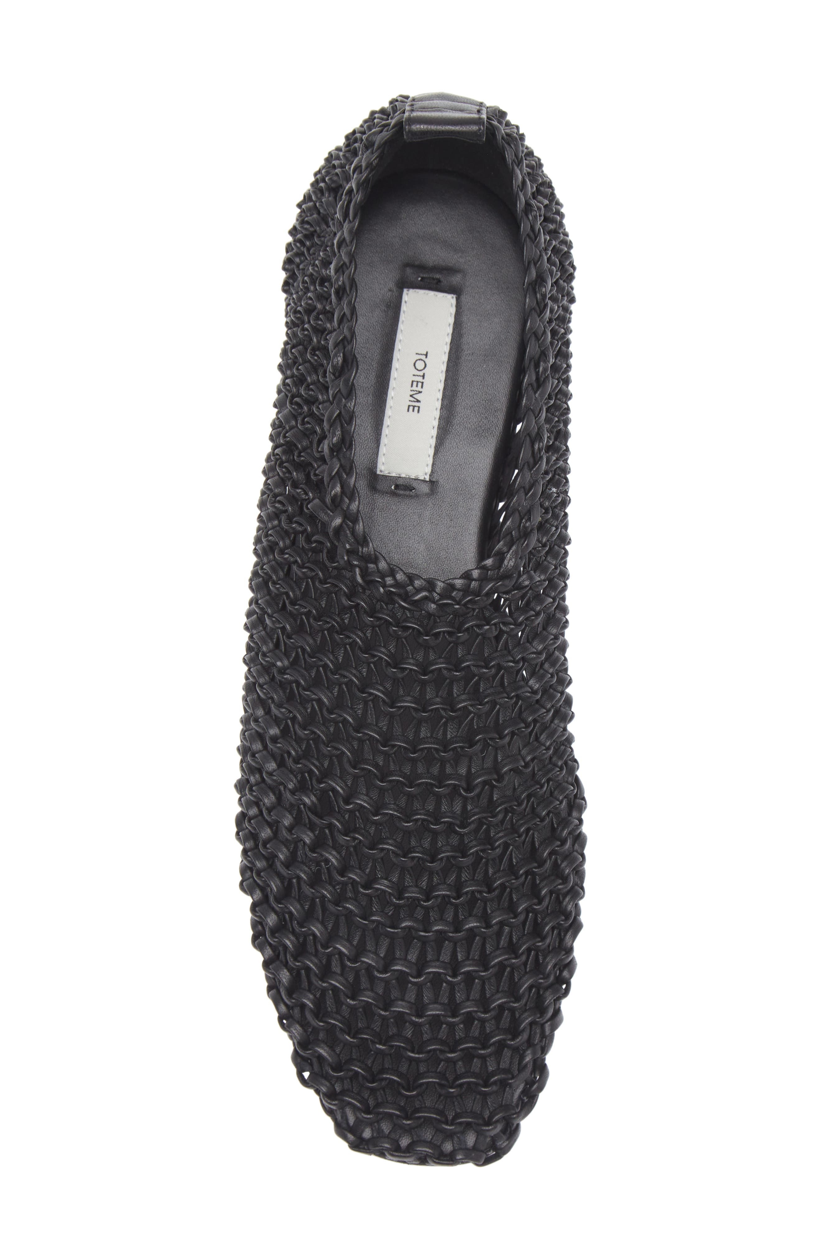 TOTEME Woven Leather Flat in Black at Nordstrom - 5