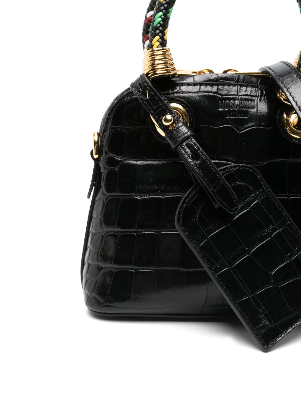crocodile-effect tote bag - 4