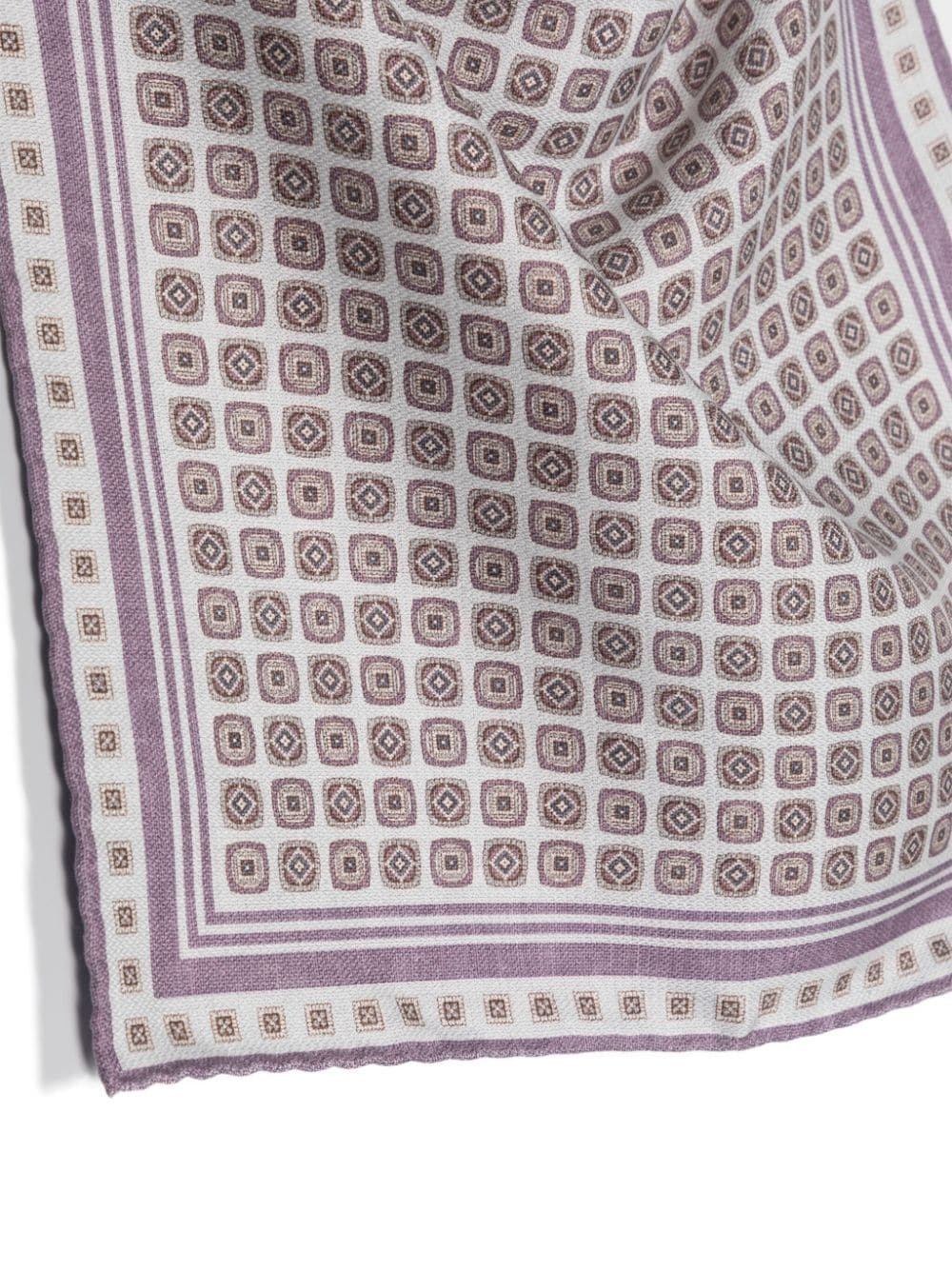 geometric-print silk scarf - 2