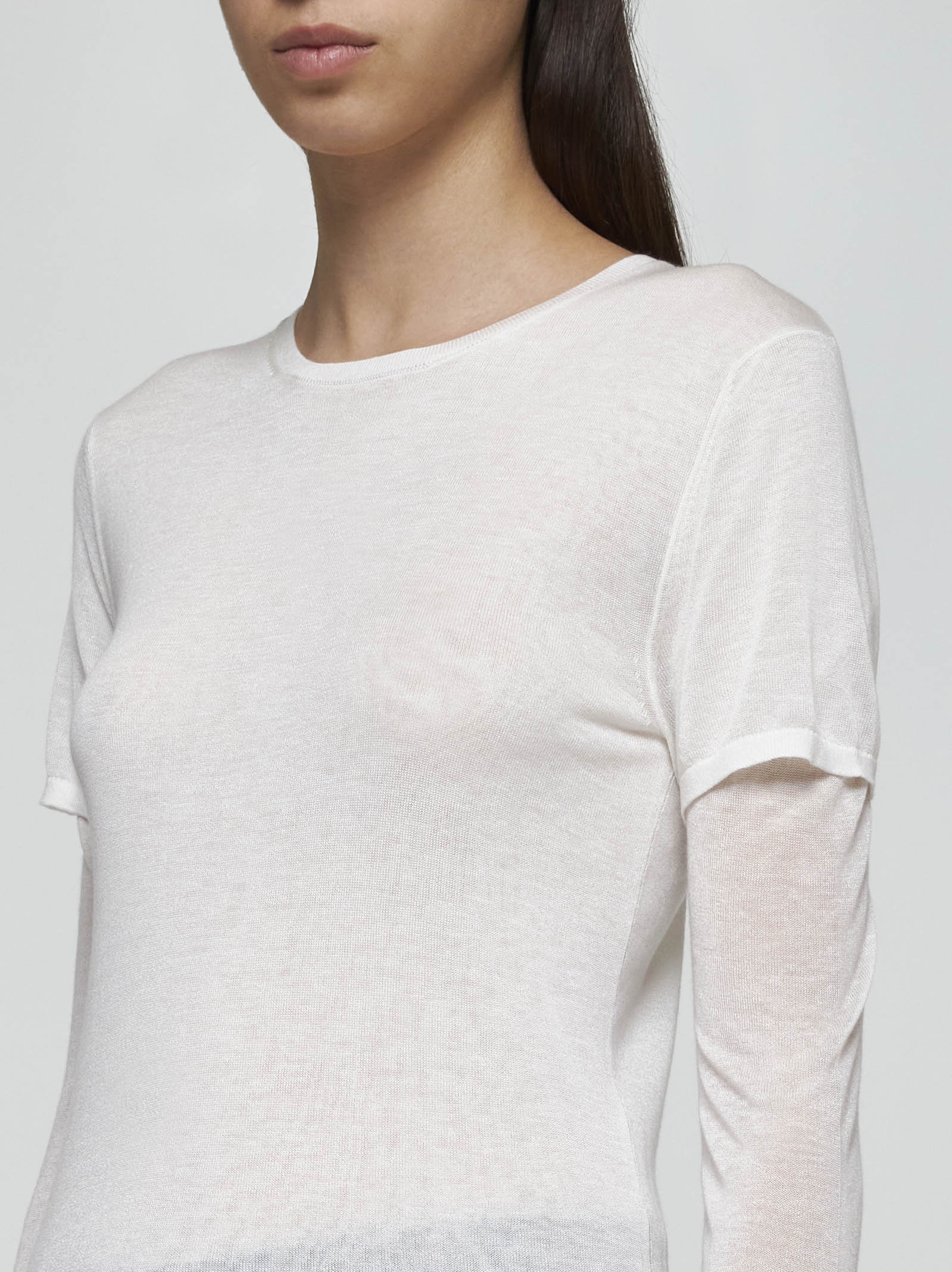 Totême Layered knit t-shirt | danielloboutique | REVERSIBLE