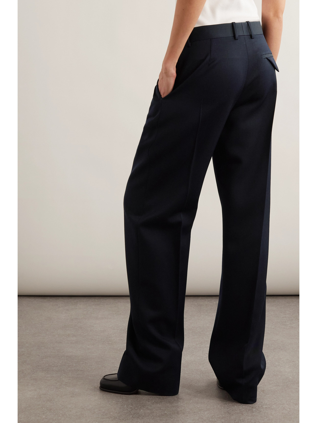 Grain De Poudre Wool Straight-leg Pants - 3