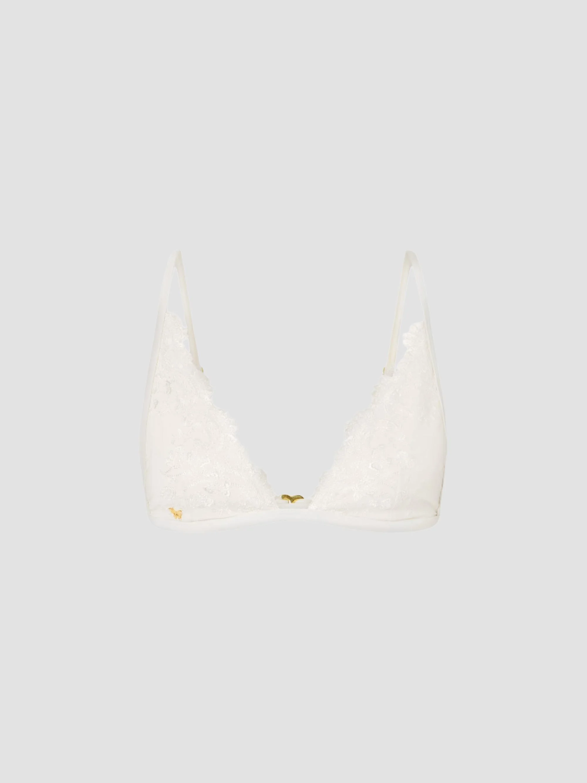 Women's Juliette Lace-Trimmed Bikini Top - Ecru - 1