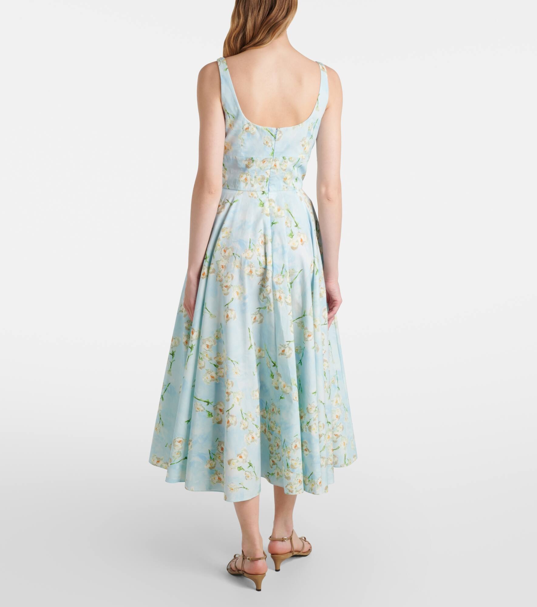 Mona floral cotton midi dress - 3