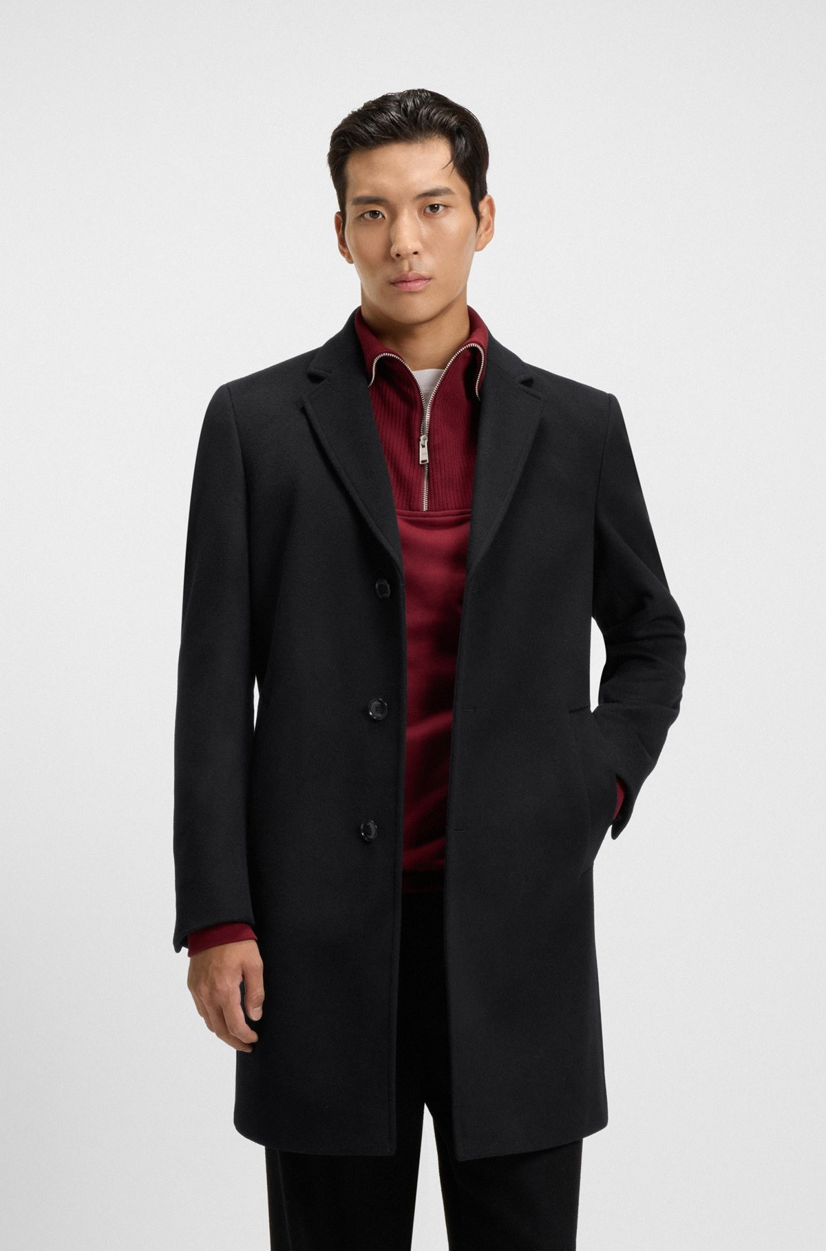 FORMAL COAT IN A WOOL BLEND - 2