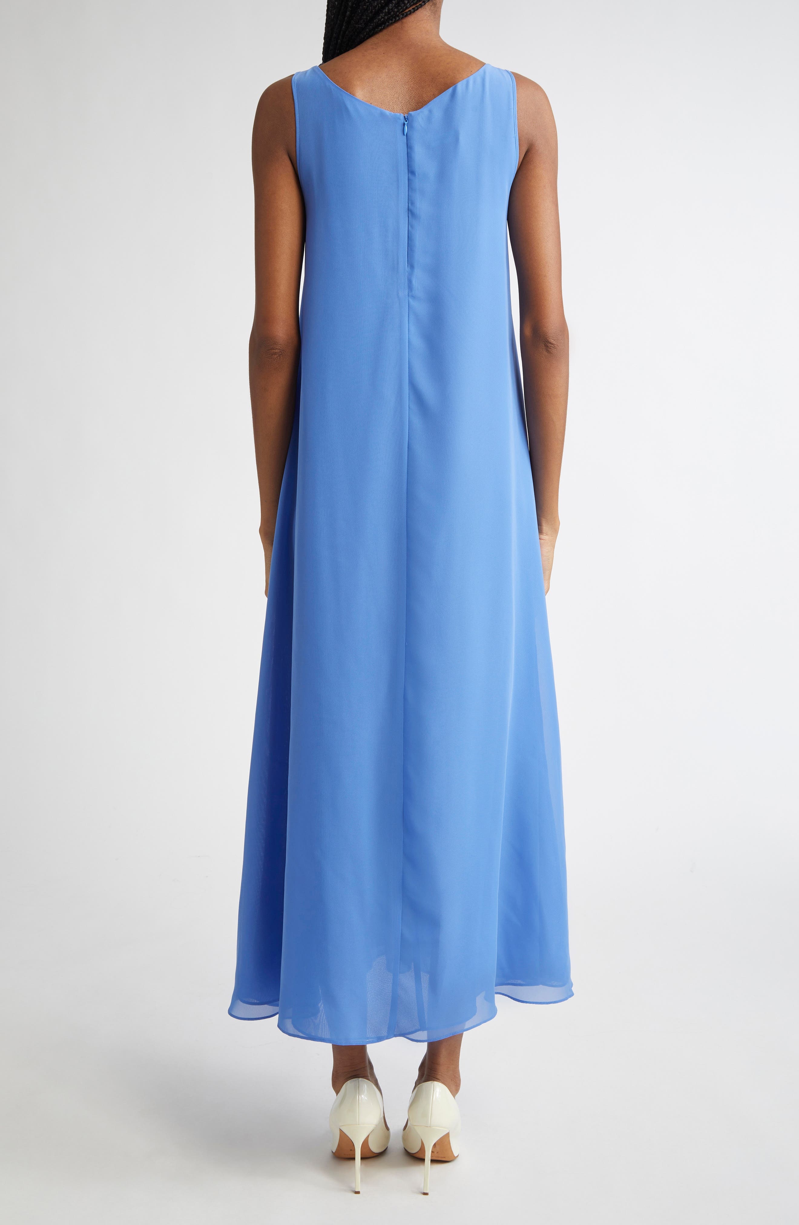 Emporio Armani Techno Georgette Maxi Dress in Periwinkle at Nordstrom - 2