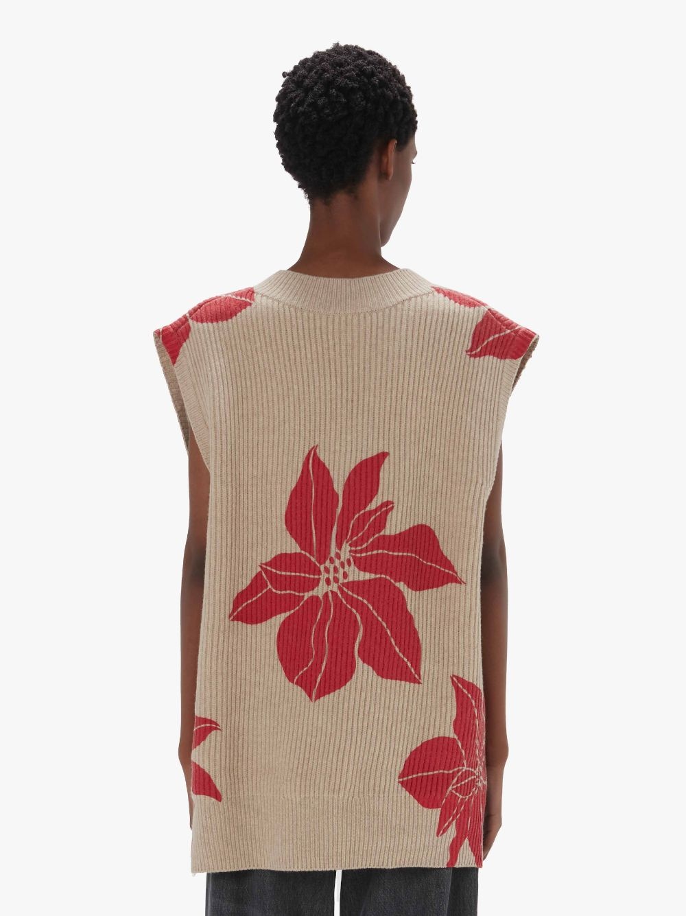 PRINTED V-NECK VEST - 3