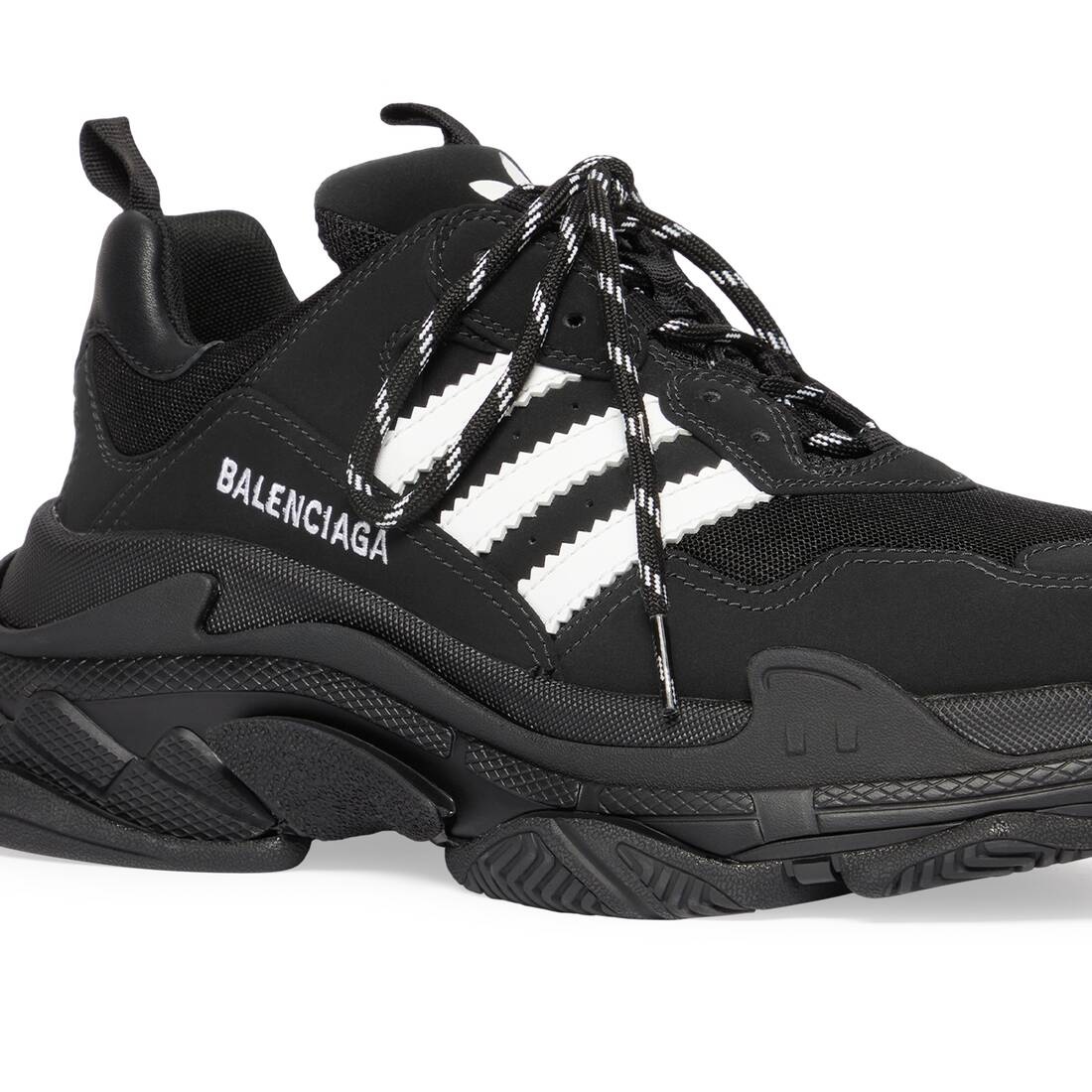 Men's Balenciaga / Adidas Triple S Sneaker in Black - 8