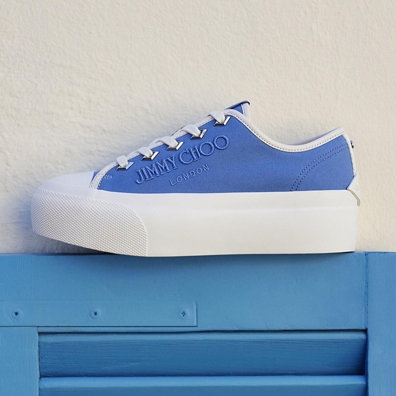 Palma Maxi/F
Denim and Latte Canvas Platform Trainers with Embroidered Logo 7