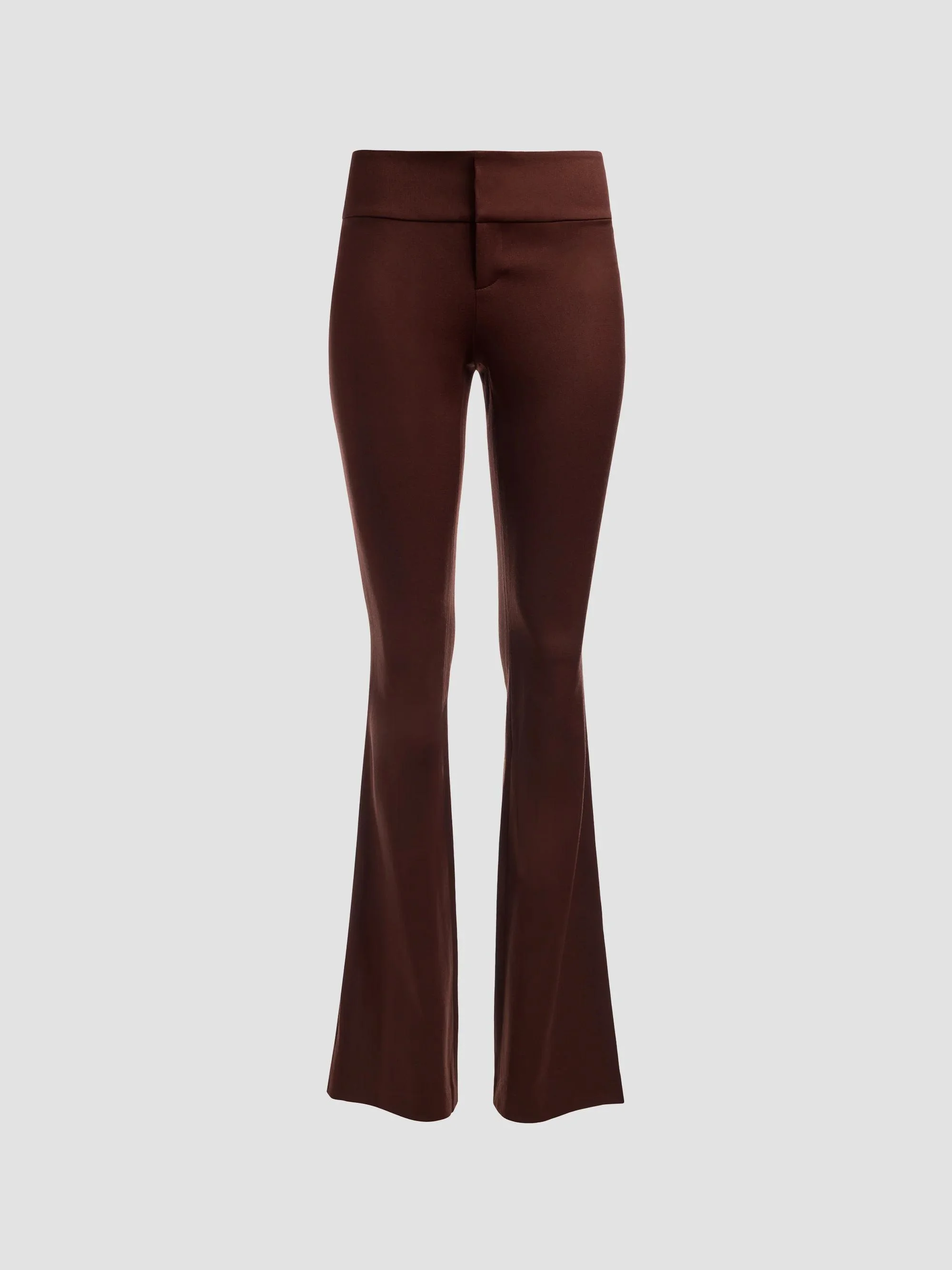 Women's Olivia Wool-Blend Bootcut Pants - Dark Chocolate - 1