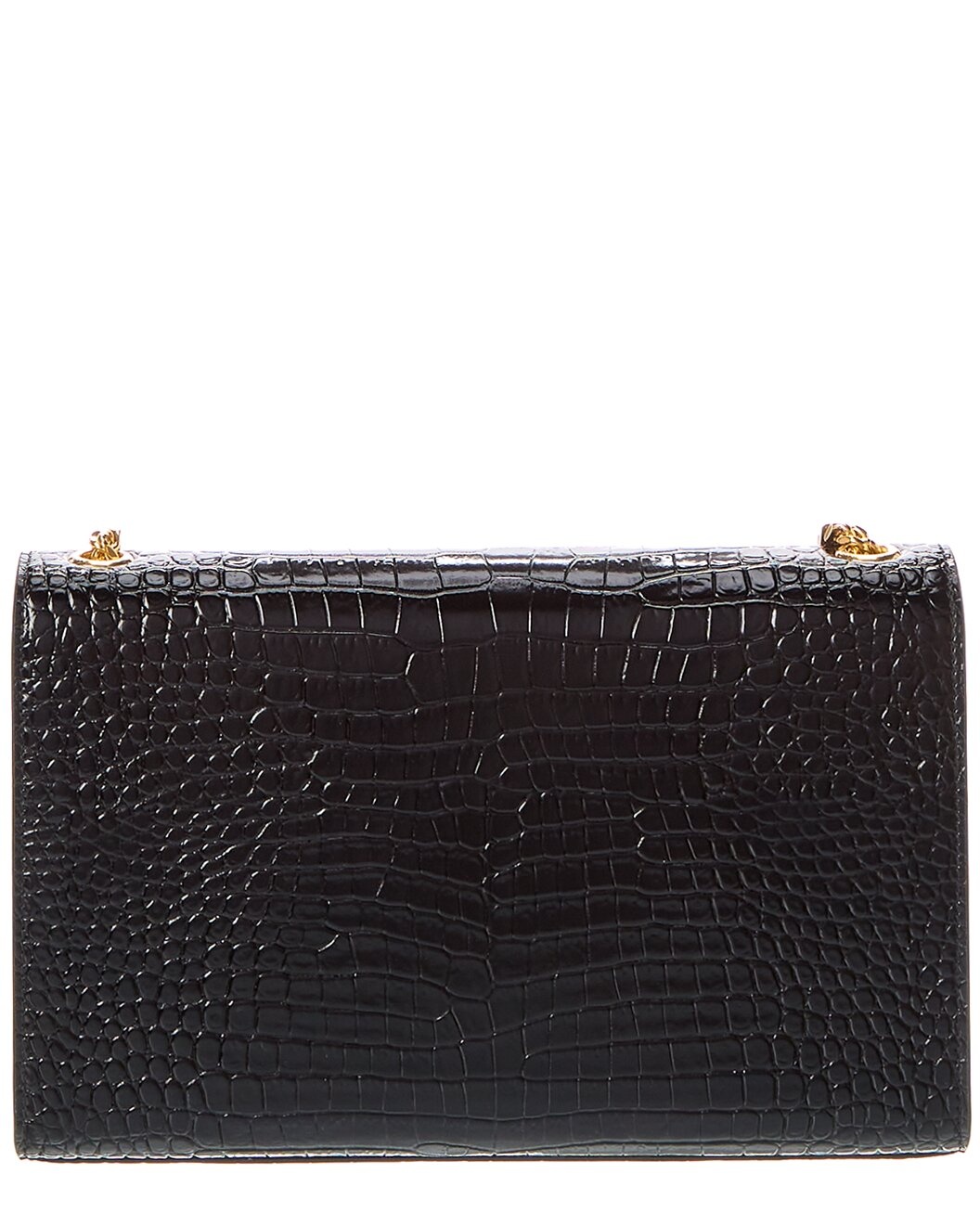 Saint Laurent Kate Tassel Medium Croc-Embossed Leather Shoulder Bag - 2