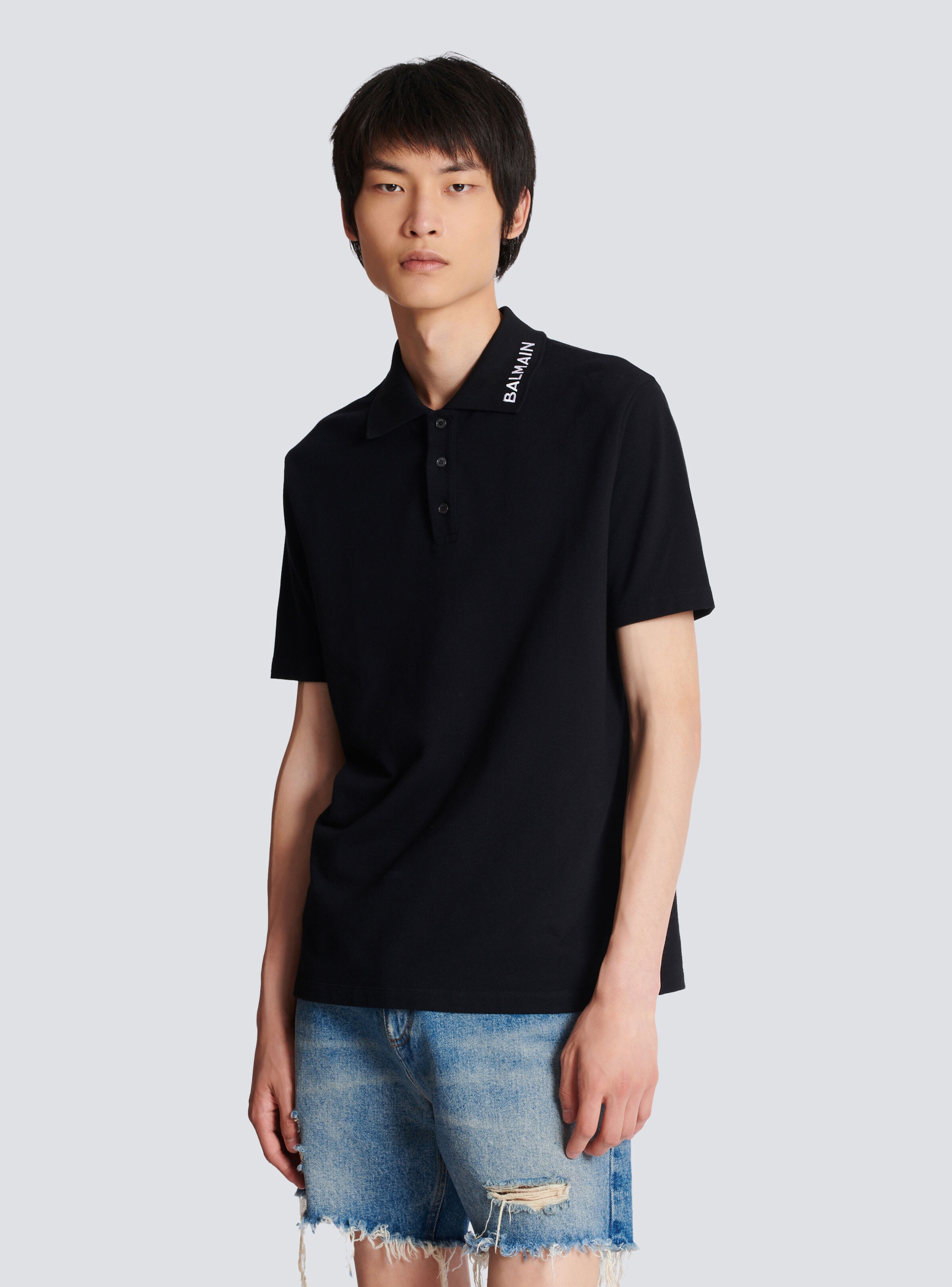 Balmain embroidered polo shirt - 6