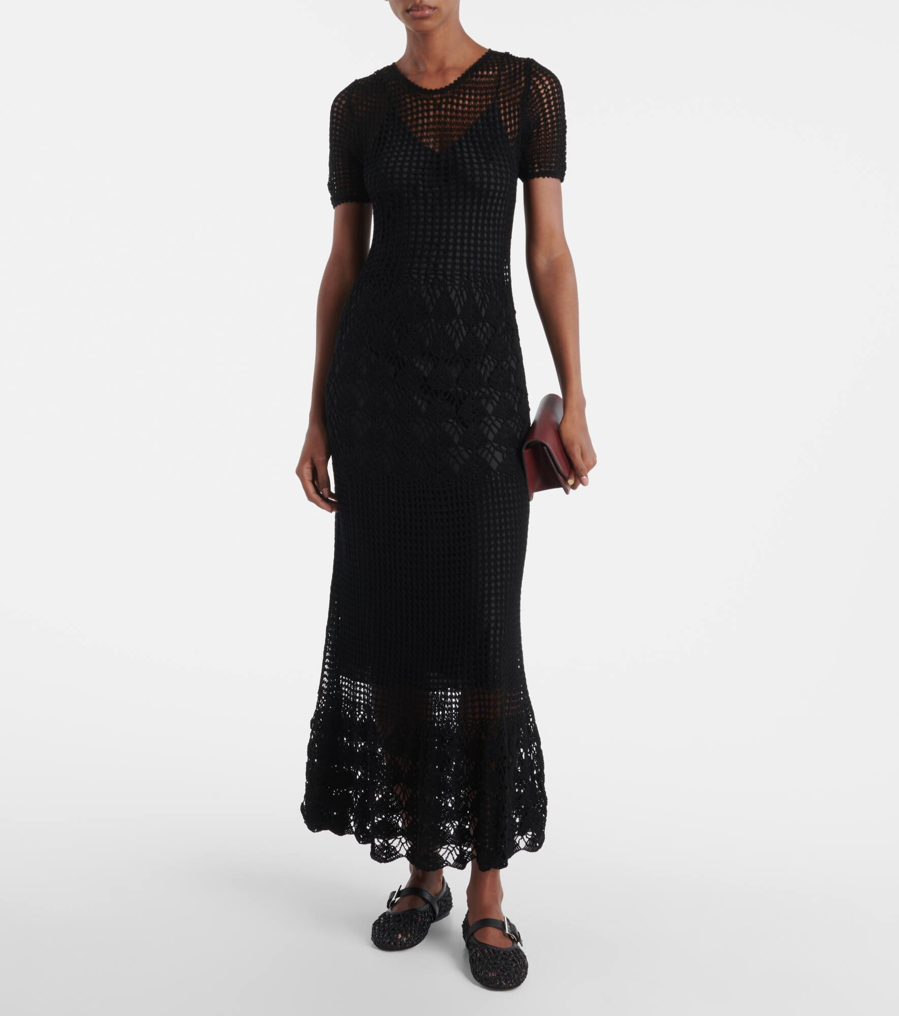 Yoko crochet cotton midi dress - 2