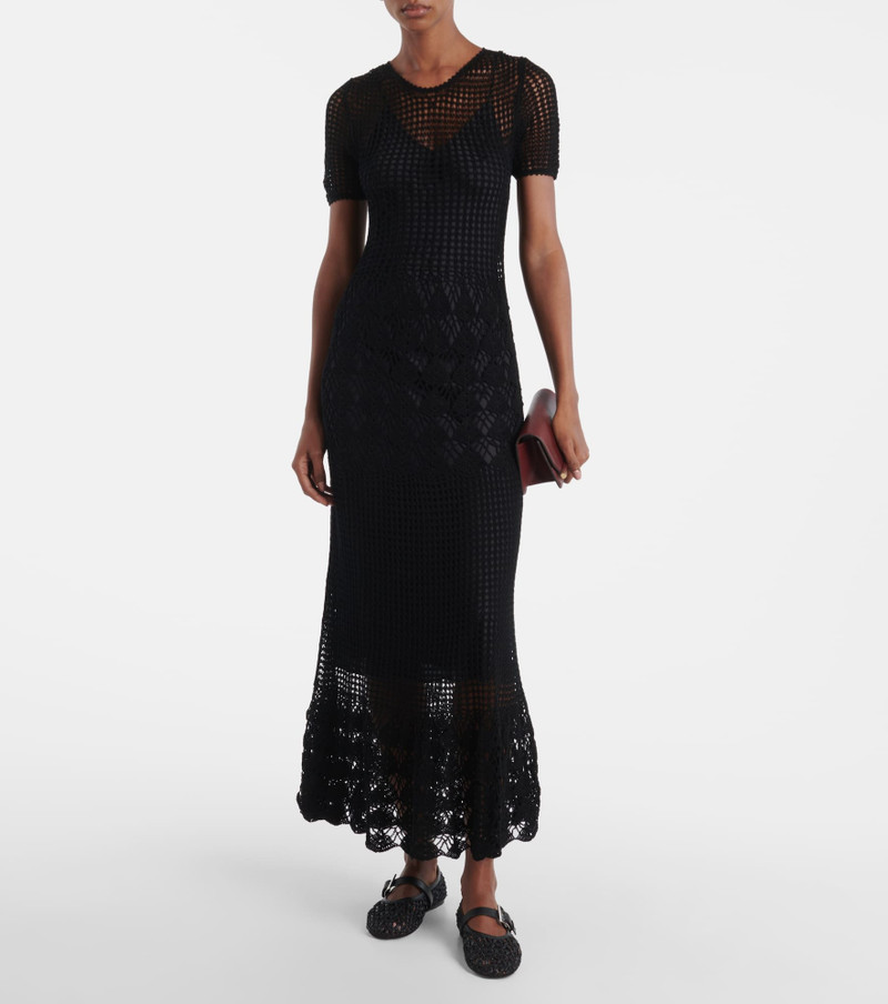 NILI LOTAN Yoko crochet cotton midi dress outlook