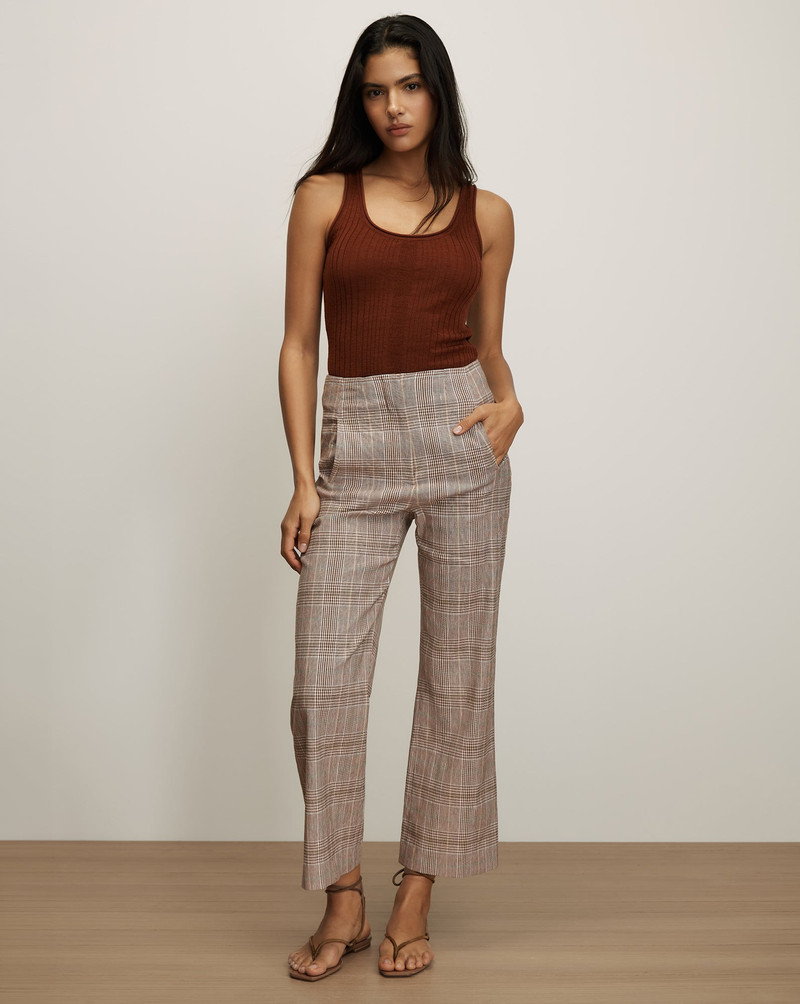 VERONICA BEARD DOVA PLAID WIDE-LEG PANT outlook