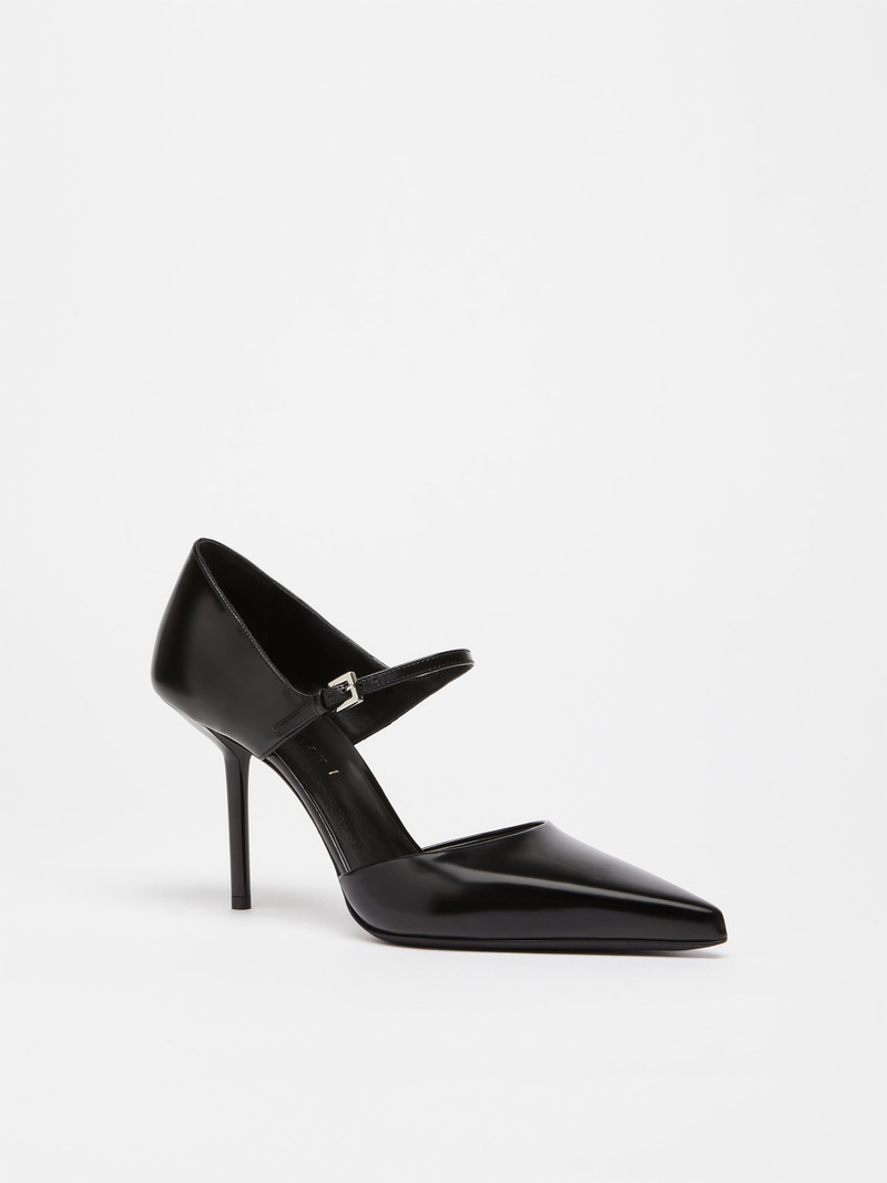 Max Mara CHARLIE Leather court shoes outlook
