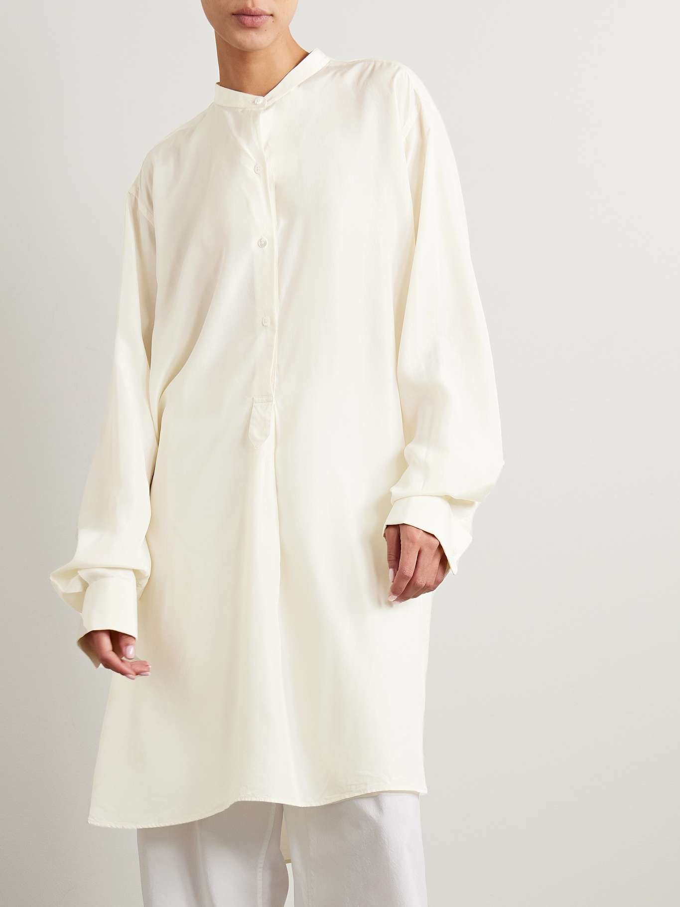Eden oversized washed-silk shirt - 3