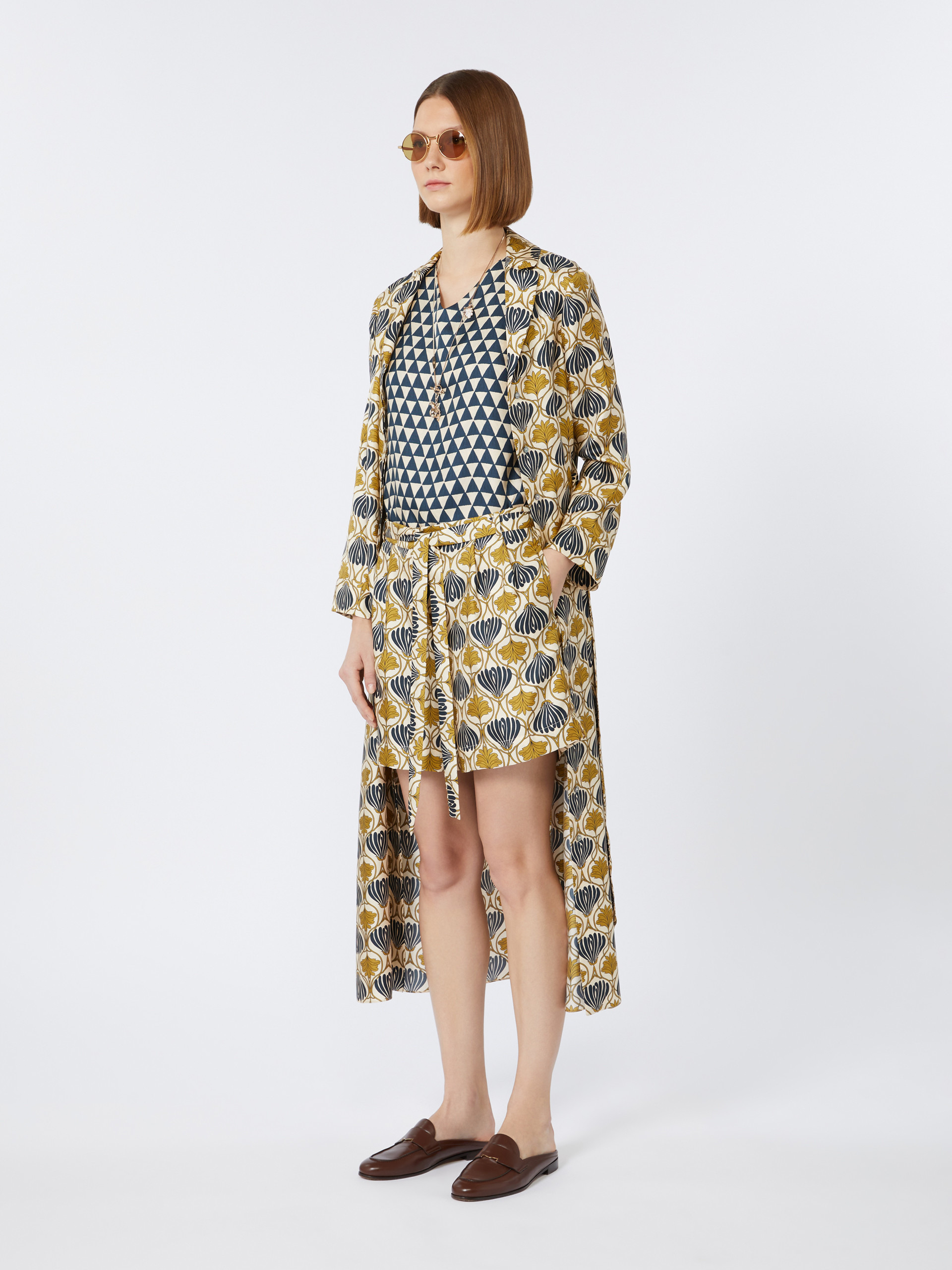 METELLO Printed silk shorts - 2