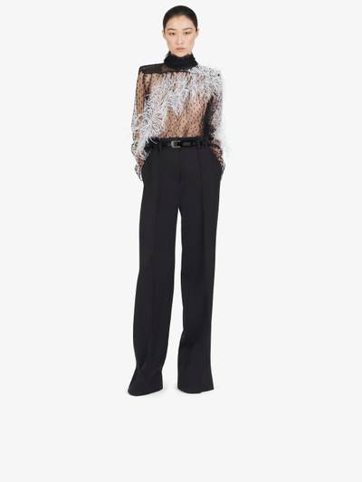 Givenchy Blouse in tulle with feather embroidered outlook