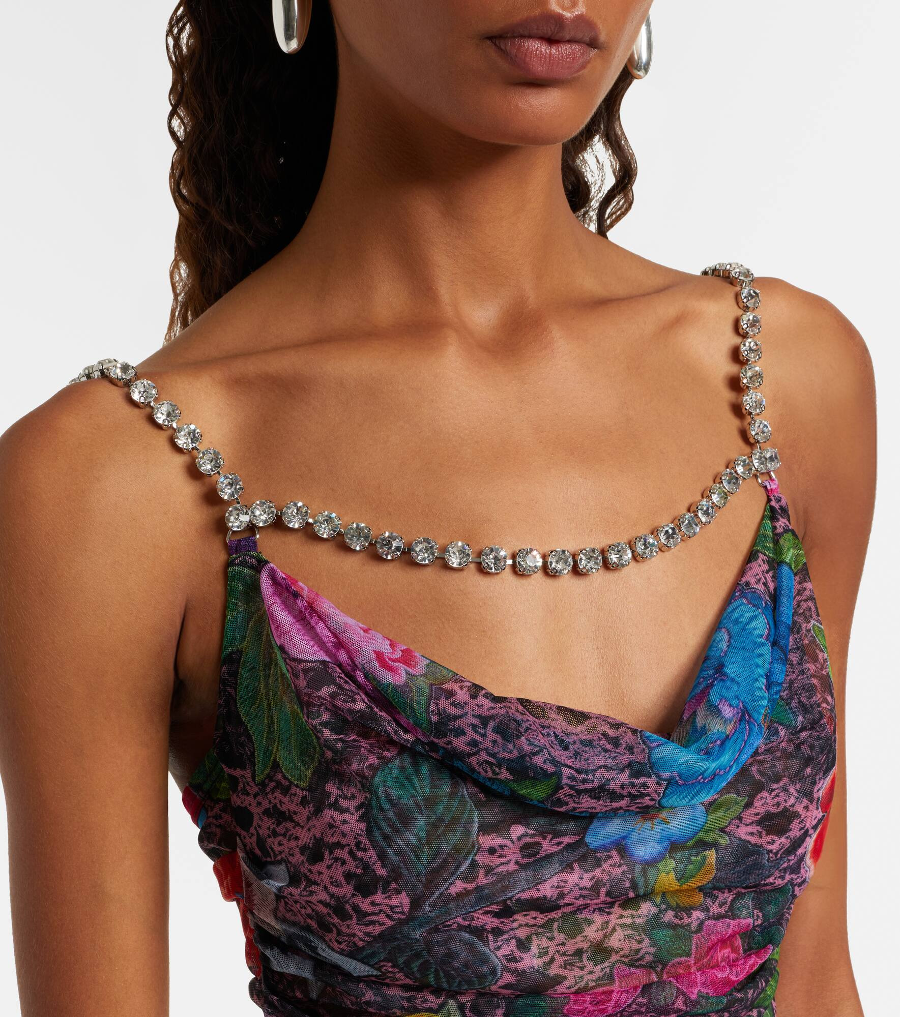 Crystal-embellished tulle minidress - 4
