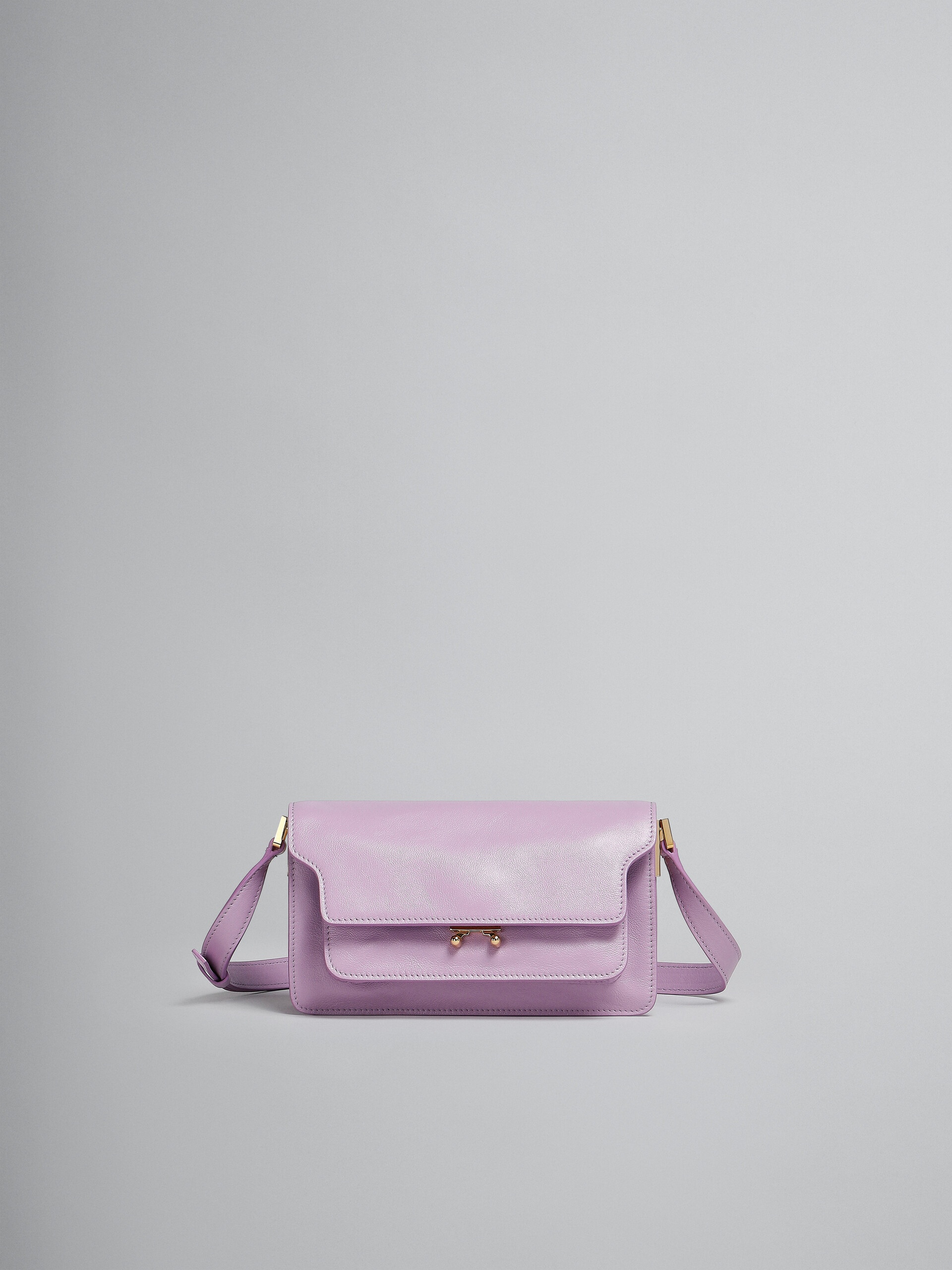 Marni TRUNK SOFT BAG E/W IN LILAC LEATHER | REVERSIBLE