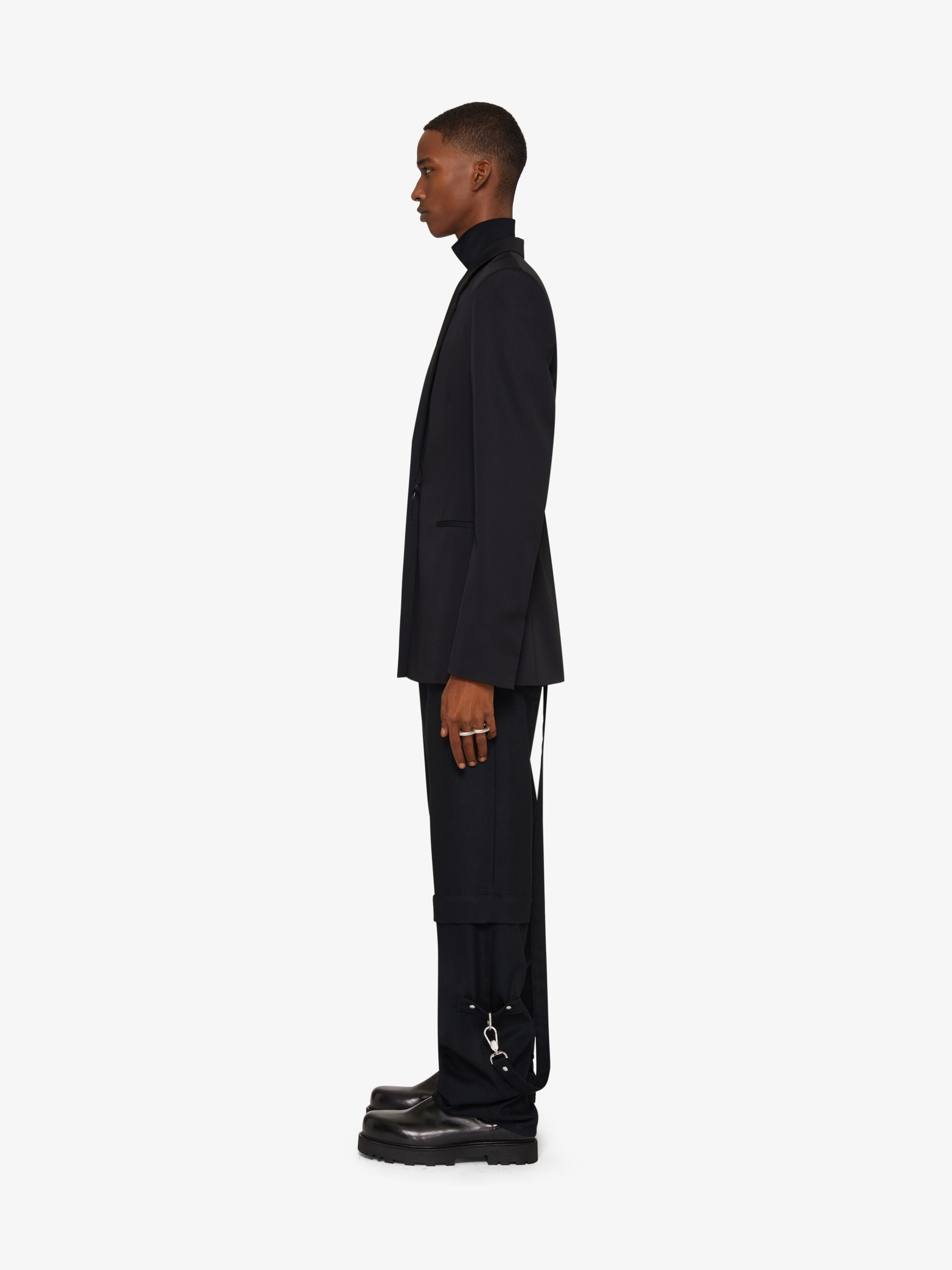 TWO IN ONE DETACHABLE PANTS IN WOOL WITH SUSPENDERS - 3