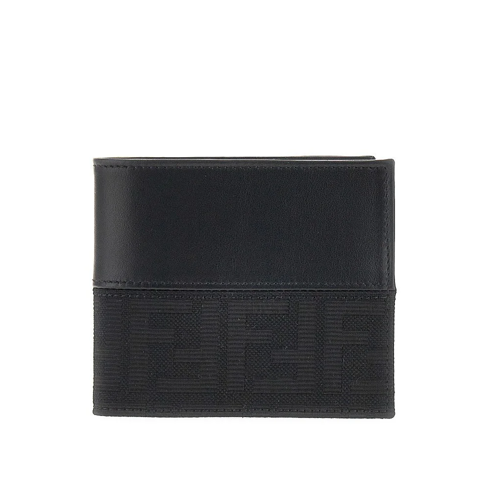 Fendi FF Jacquard Bi-fold Wallet Black - 1